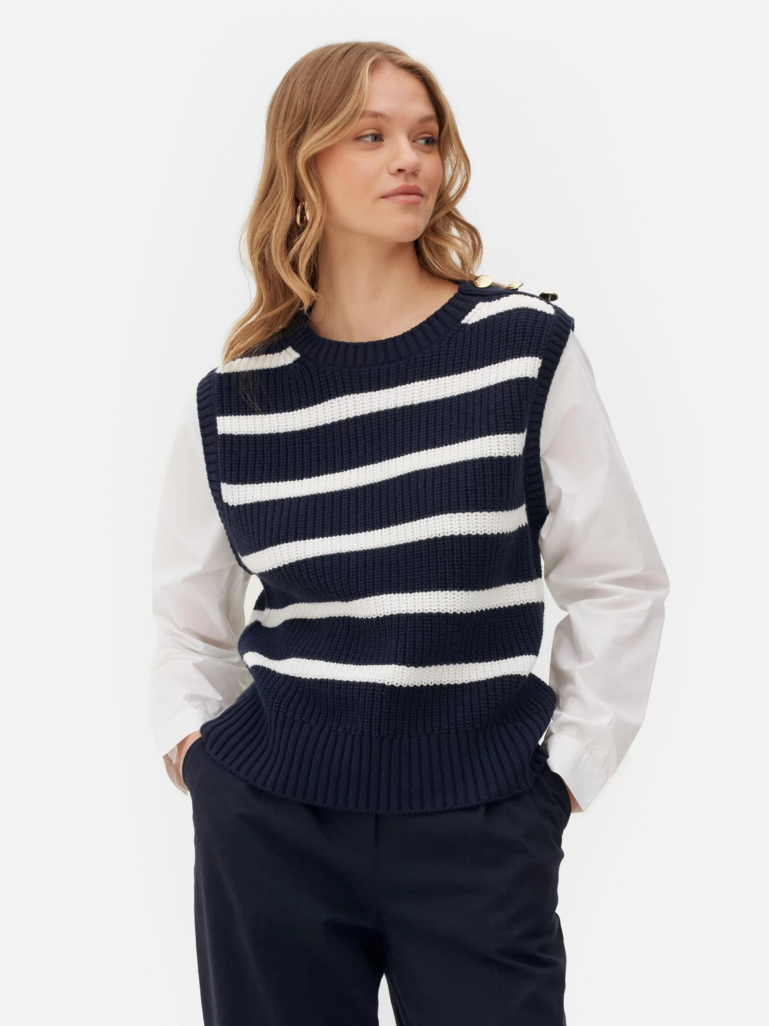 Online 2-in-1 Knit Vest & Shirt Women Sweaters And Cardigans