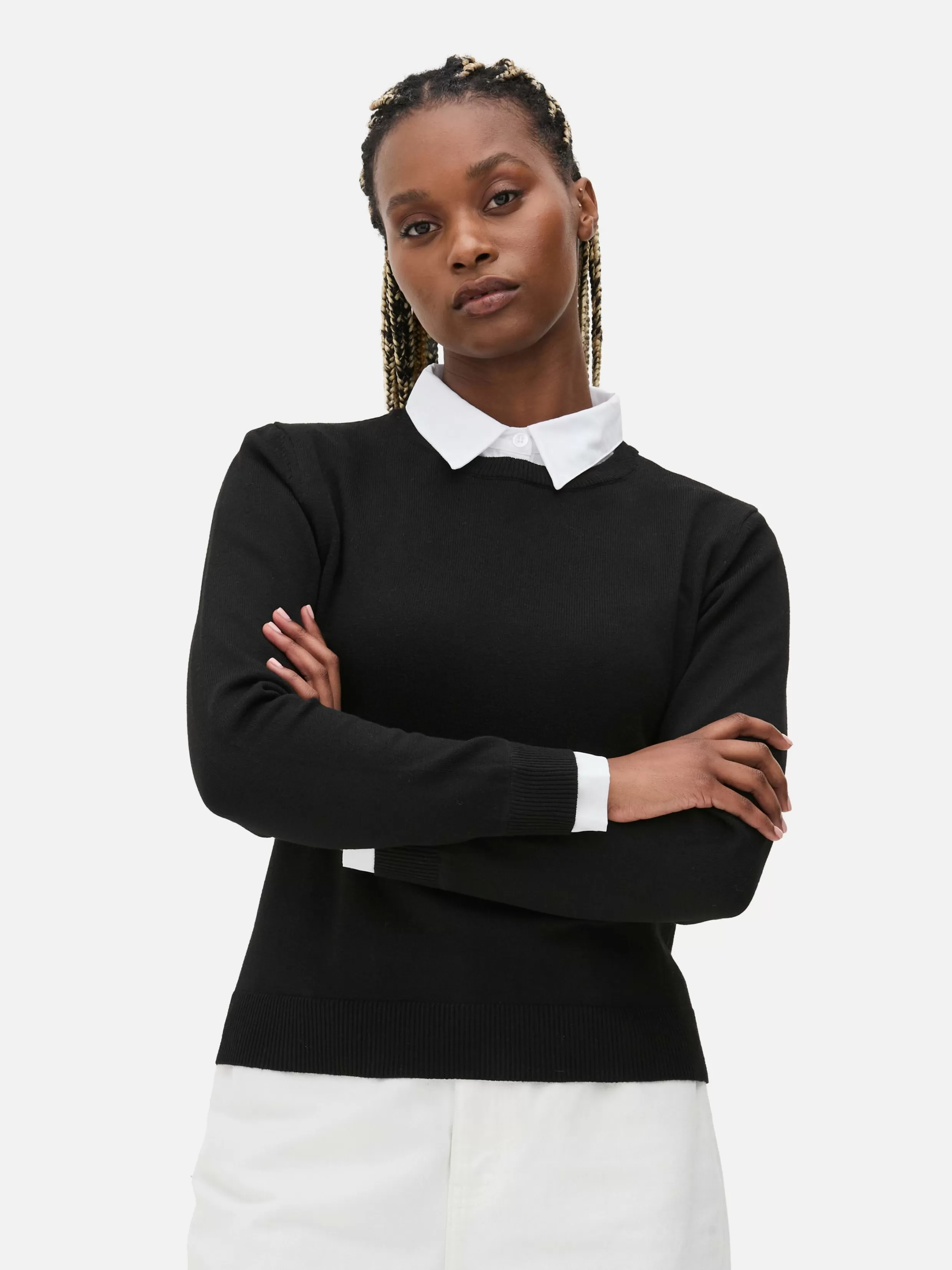 Clearance 2-in-1 Shirt And Sweater Women Sweaters And Cardigans