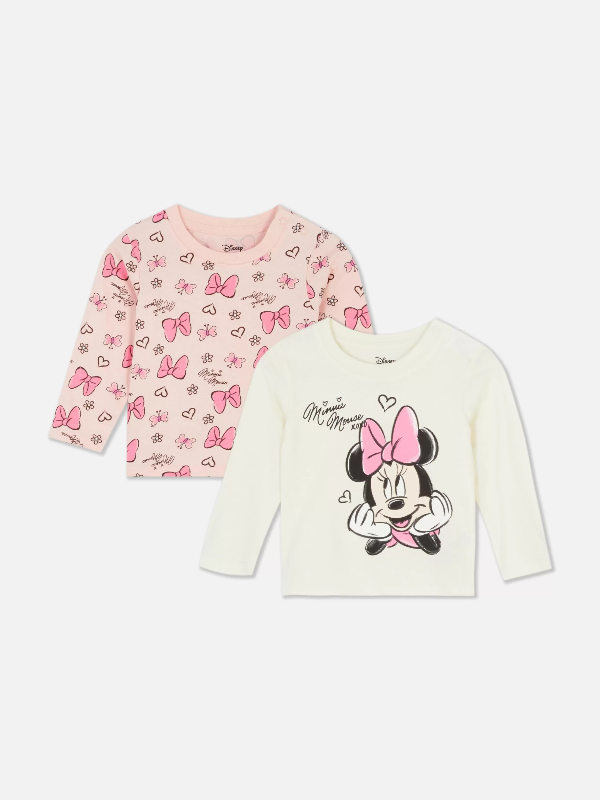 Clearance 2-Pack Disney’s Minnie Mouse Long Sleeve T-Shirts Tops And T-Shirts