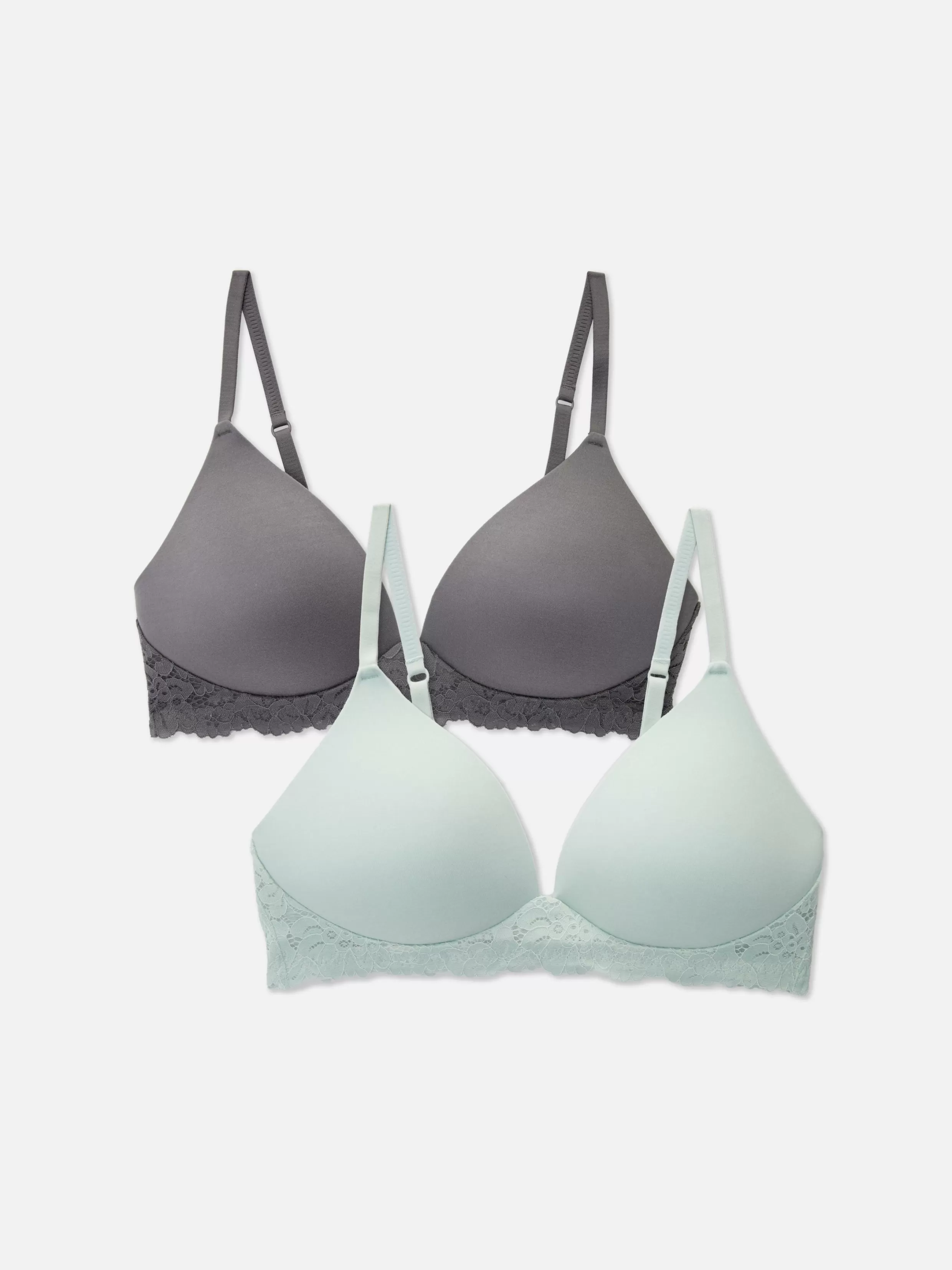 Sale 2-Pack Lace Trim Wireless Lounge Bras Women Bras