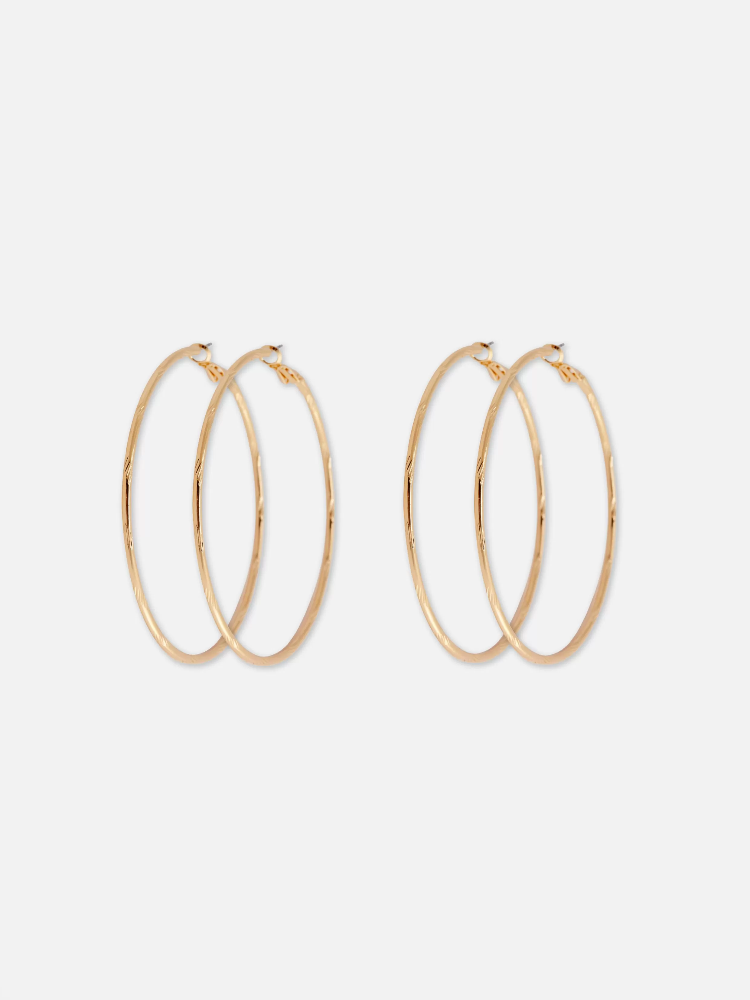 Online 2-Pack Large Hoop Earrings Women Jewelry