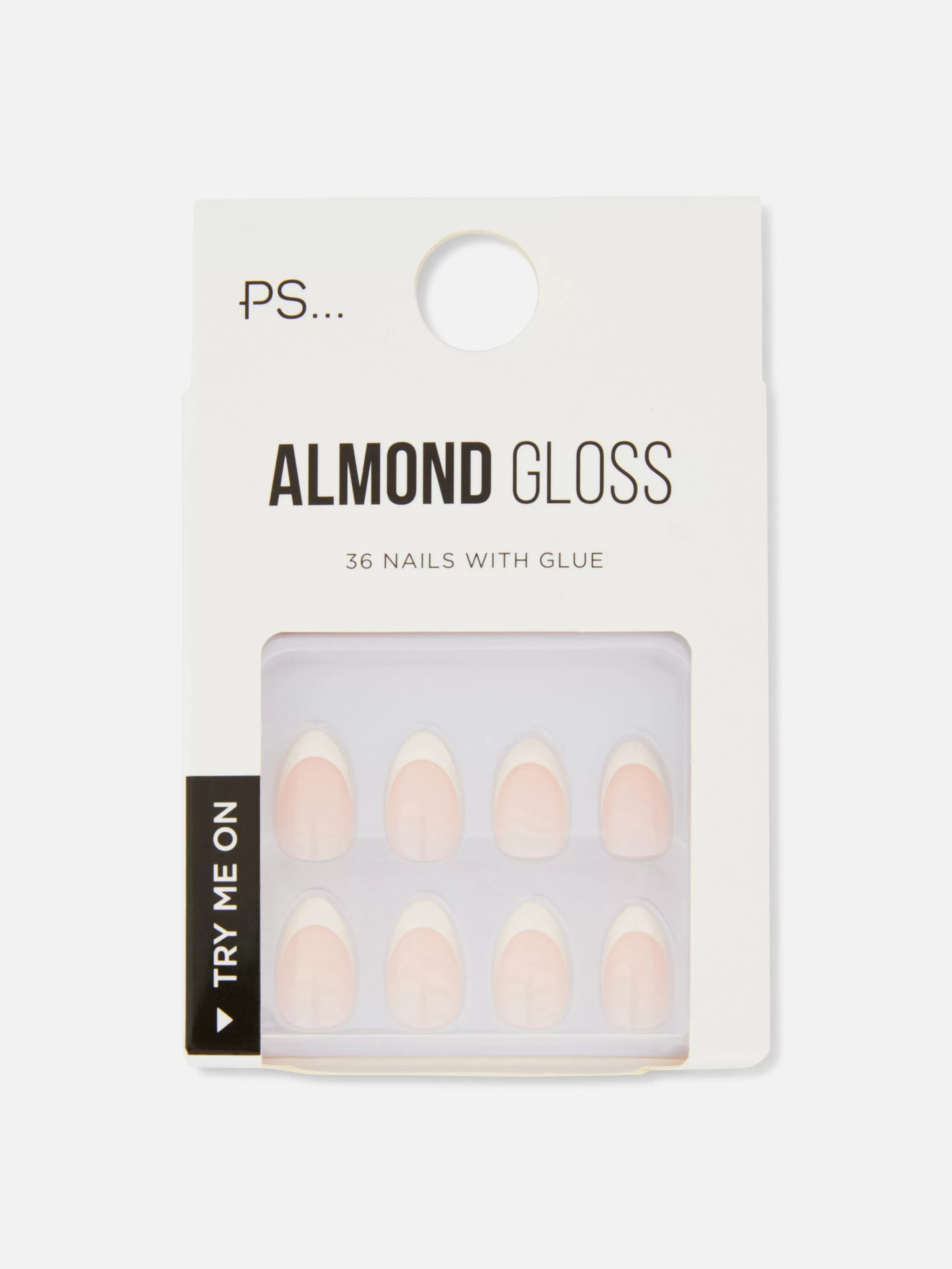 Best Sale 36-Pack PS Almond Gloss French Faux Nails Jewel Faux Nails