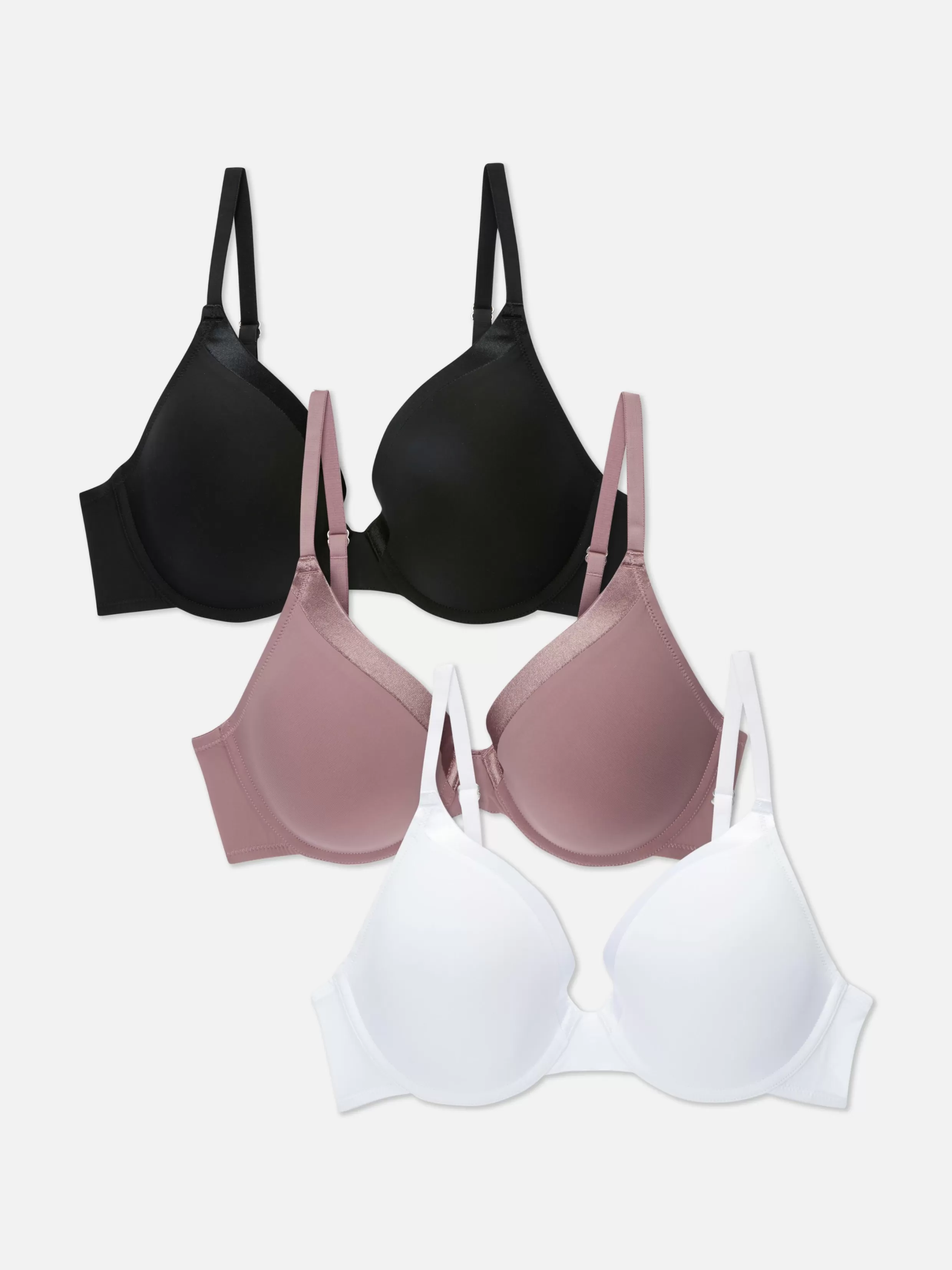 Clearance 3-Pack A-DD Full Cup T-Shirt Bras Women Bras