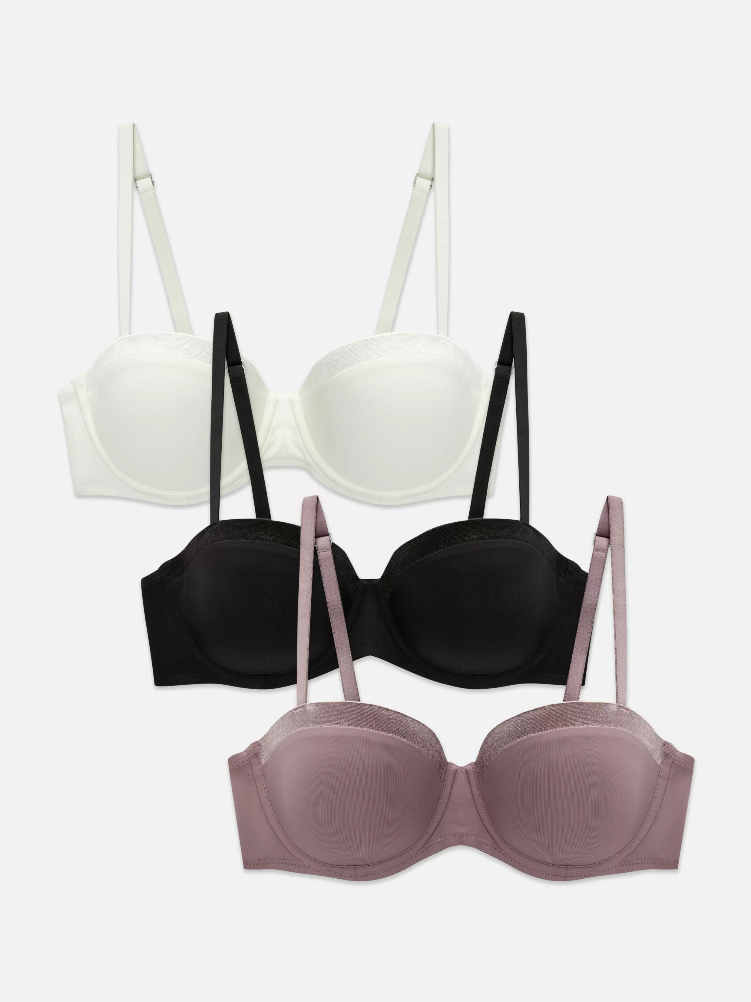 Cheap 3-Pack A-DD Satin Edge Balcony Bras Women Bras