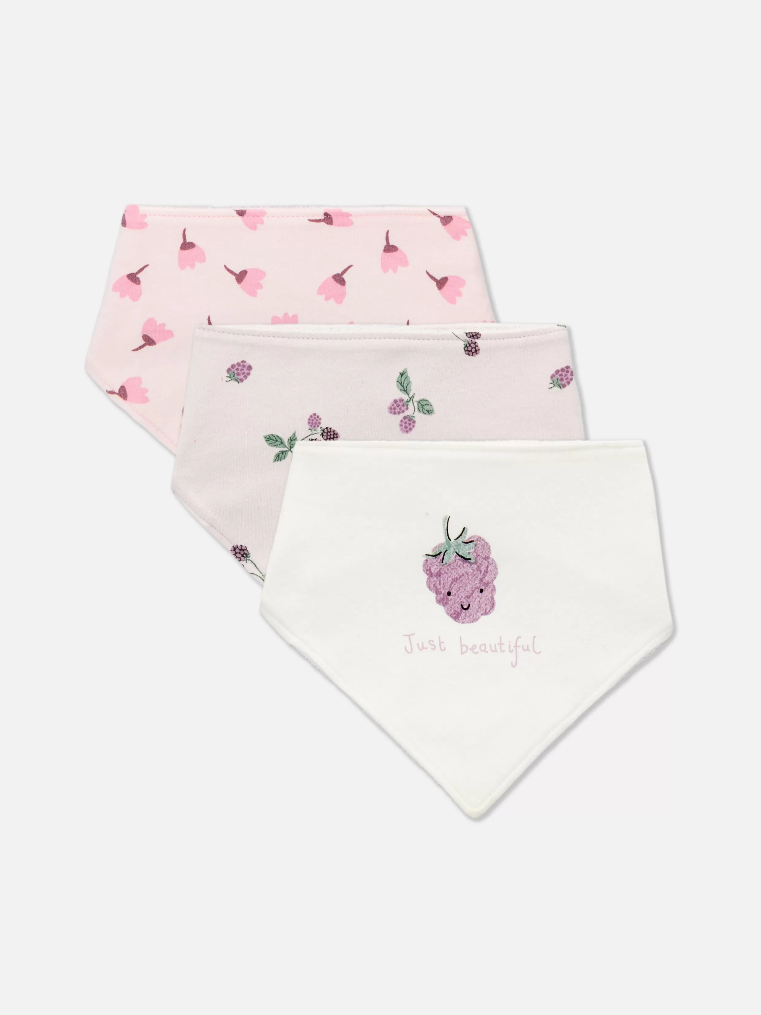 Cheap 3-Pack Berry Graphic Bandana Bibs Nursing And First Foods