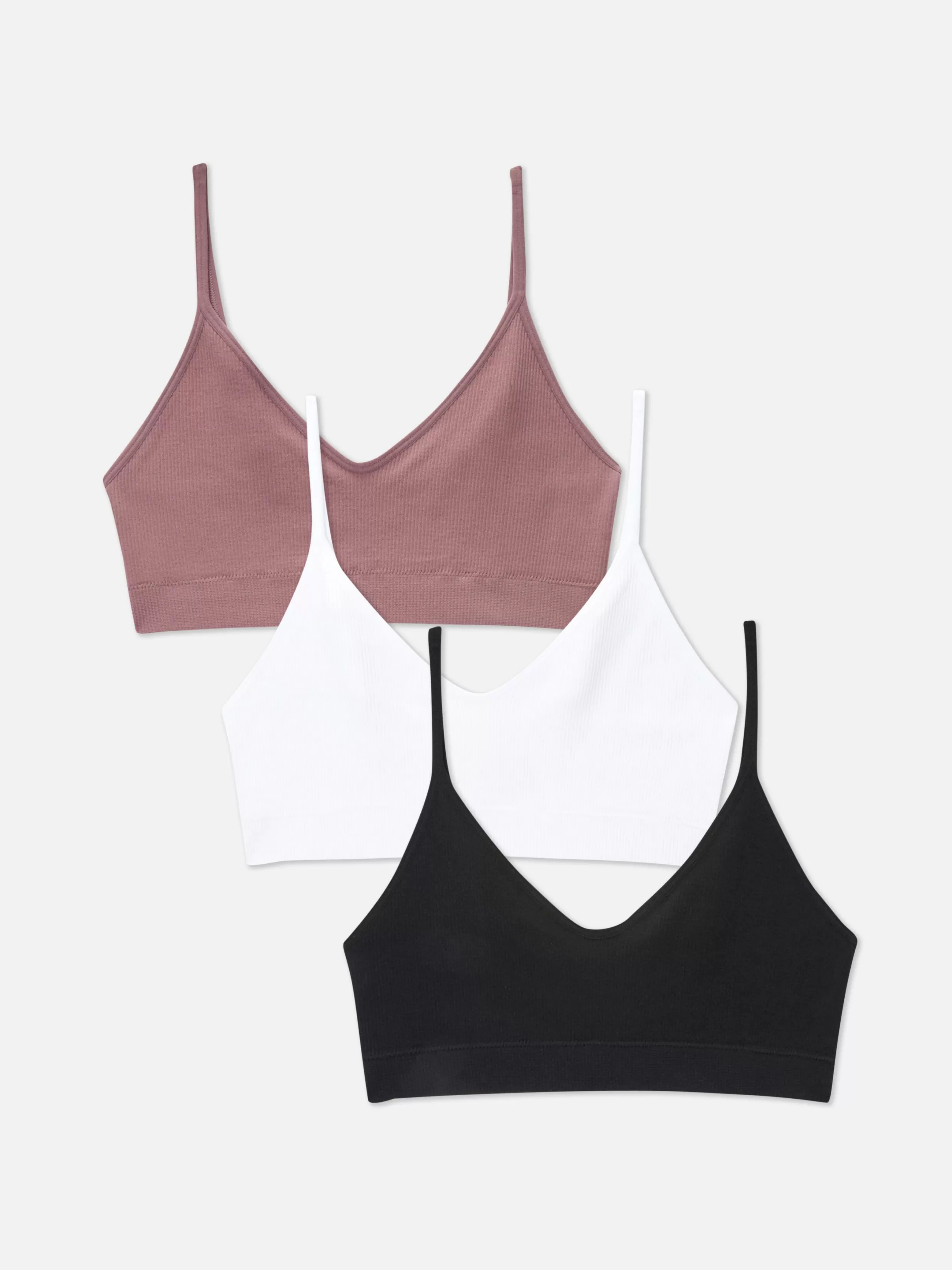 Fashion 3-Pack Cropped Cami Seamless Bralettes Women Bras