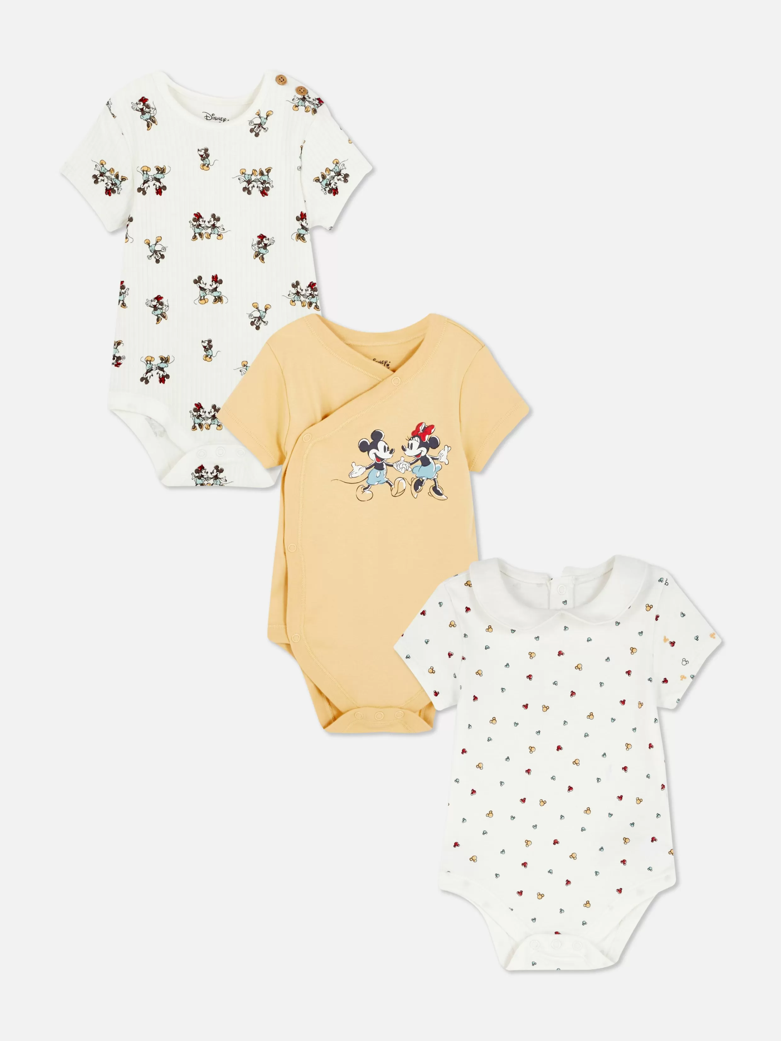 New 3-Pack Disney’s Mickey And Minnie Mouse Bodysuits Bodysuits And Tanks