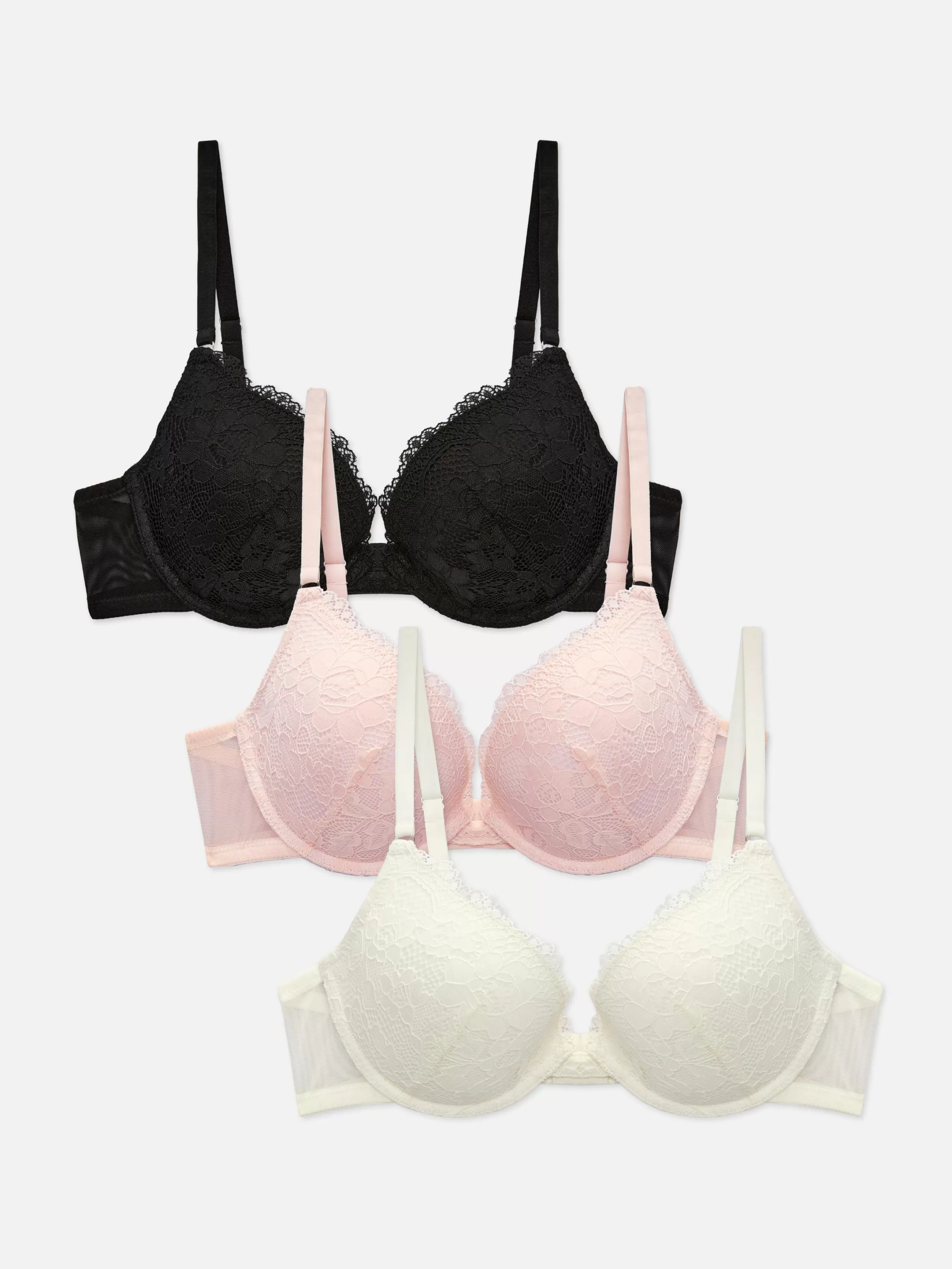 Sale 3-Pack Lace Push-Up Padded Plunge Bras Women Bras