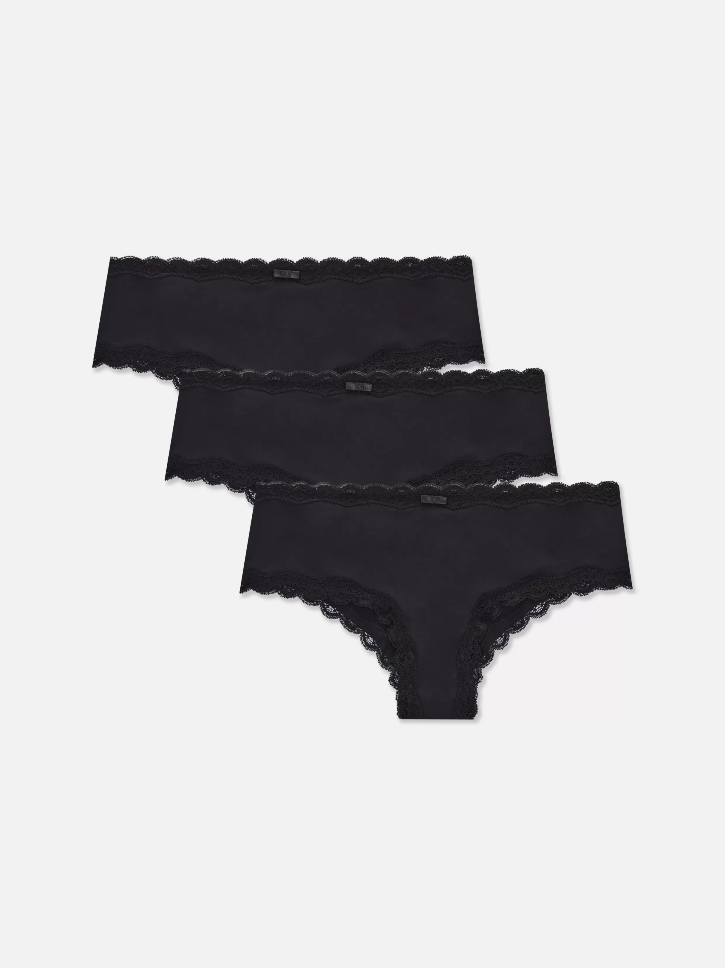 Fashion 3-Pack Lace Trim Hipster Briefs Women Underwear