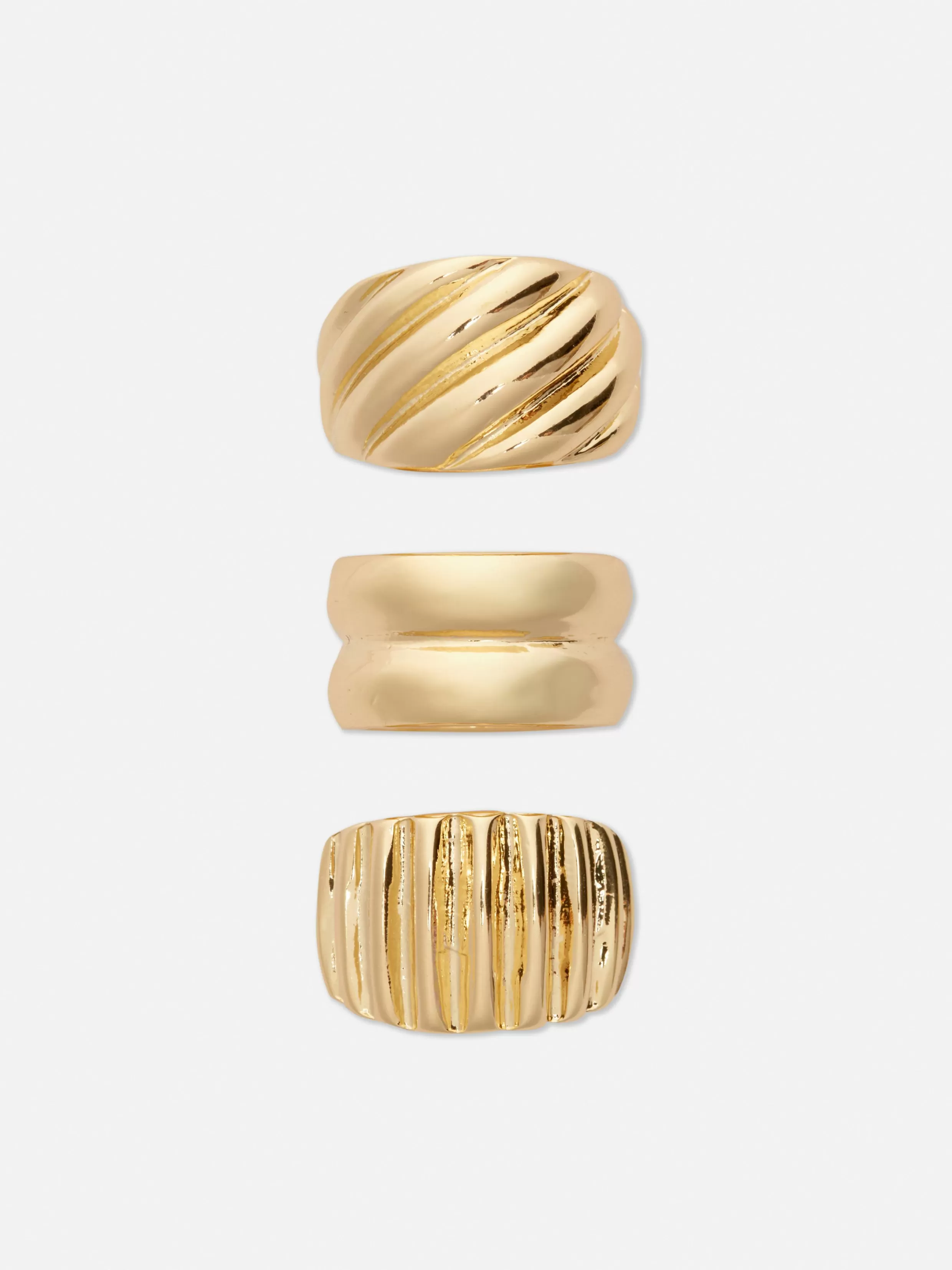 Cheap 3-Pack Multi Chunky Rings Women Jewelry