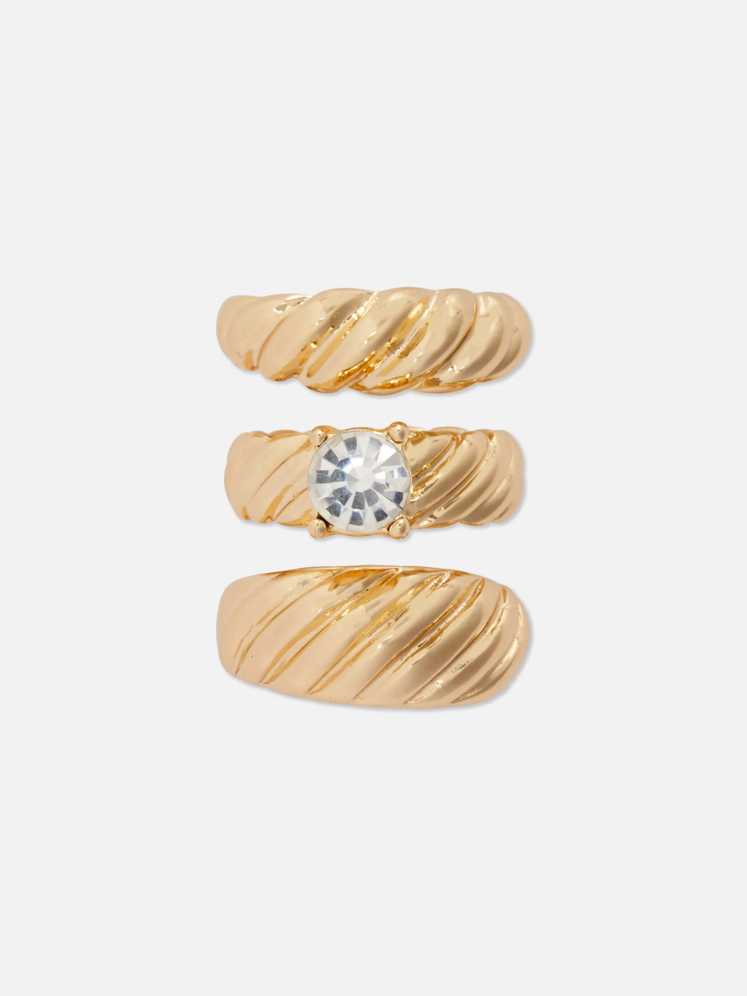 Flash Sale 3-Pack Rita Ora Ridged Stacking Rings Women Jewelry