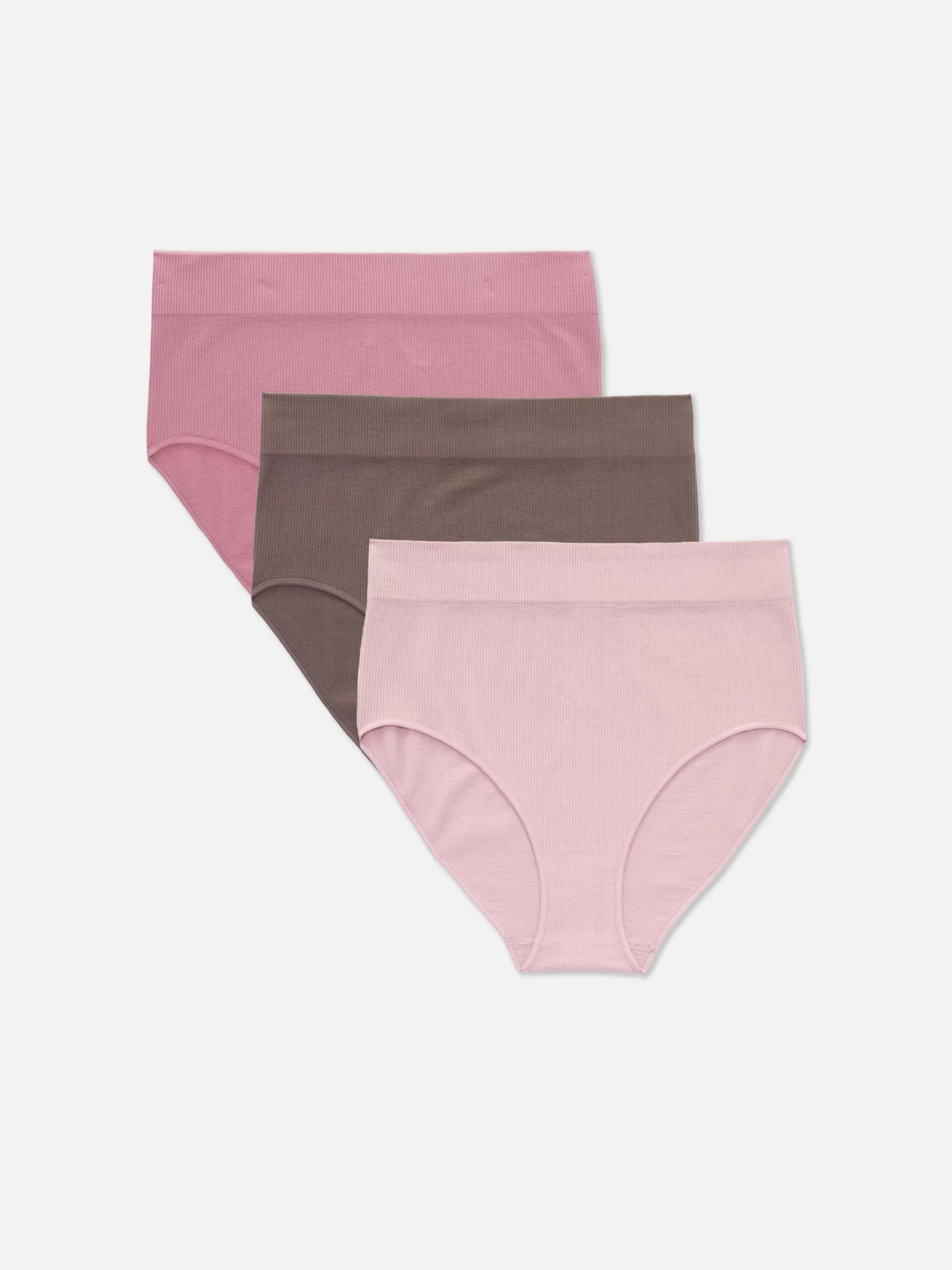 Outlet 3-Pack Seamless Ribbed Full Briefs Women Underwear