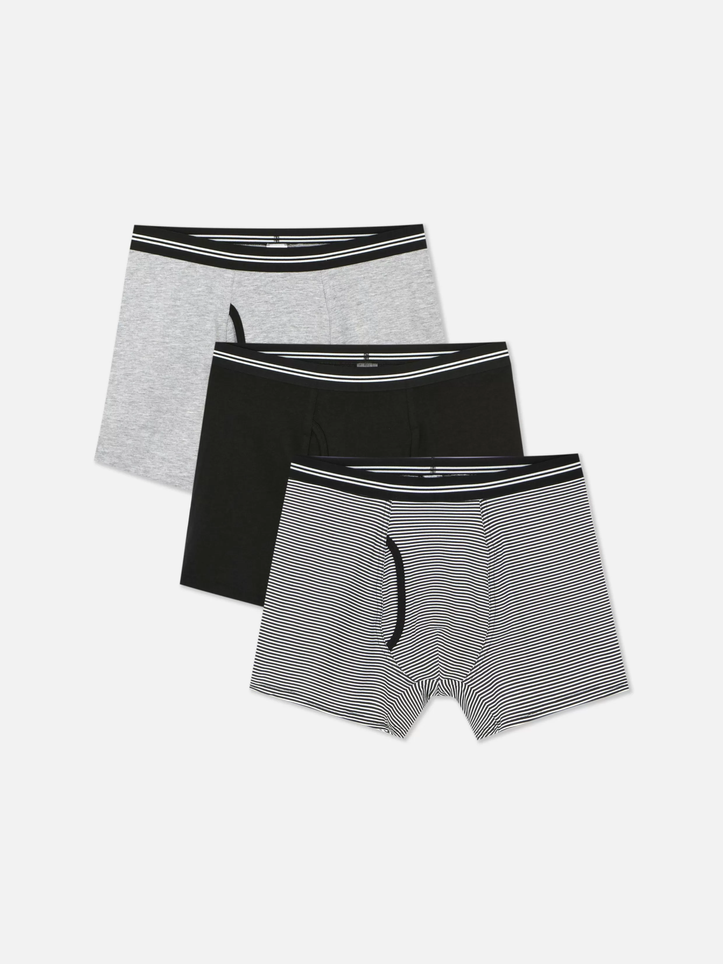 Clearance 3-Pack Striped Waistband Boxer Briefs Underwear