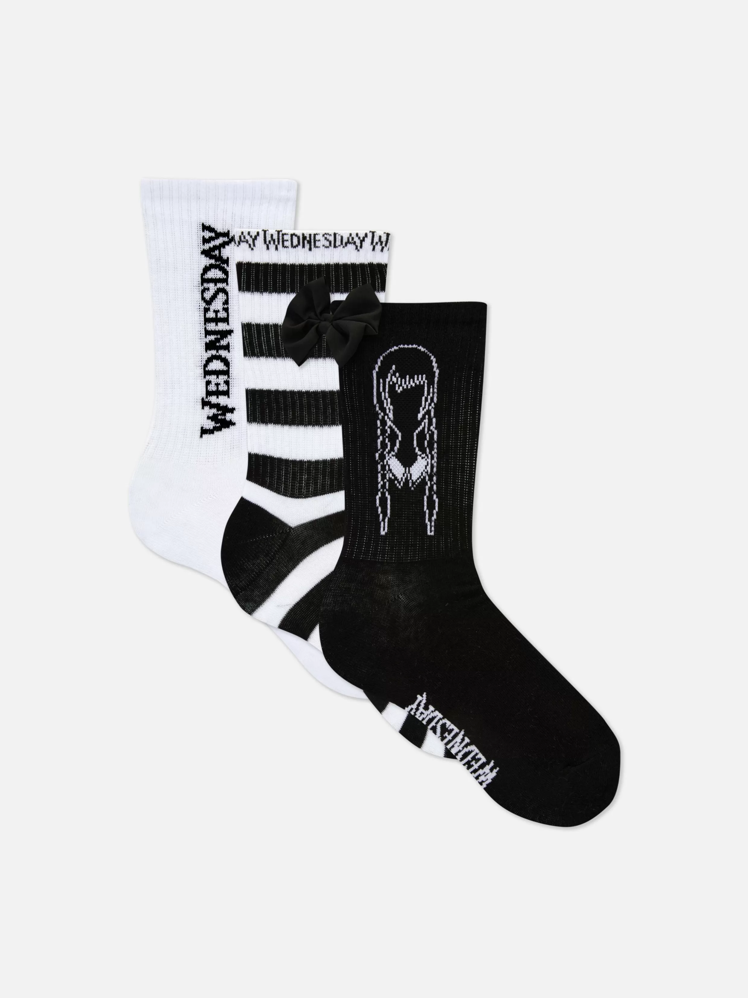 Store 3-Pack Wednesday Addams Crew Socks Women Socks