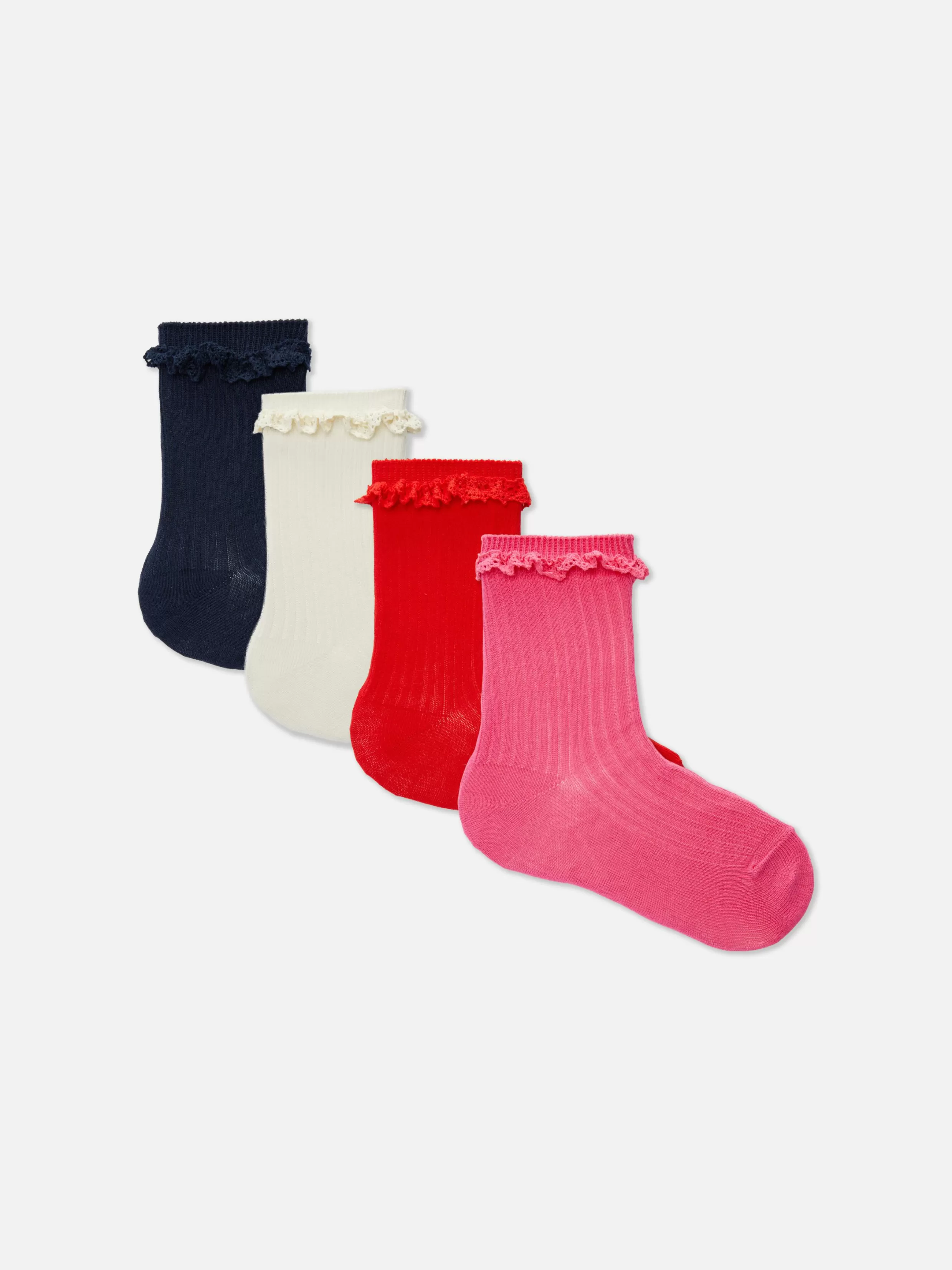 New 4-Pack Ruffle Ankle Socks Socks & Tights