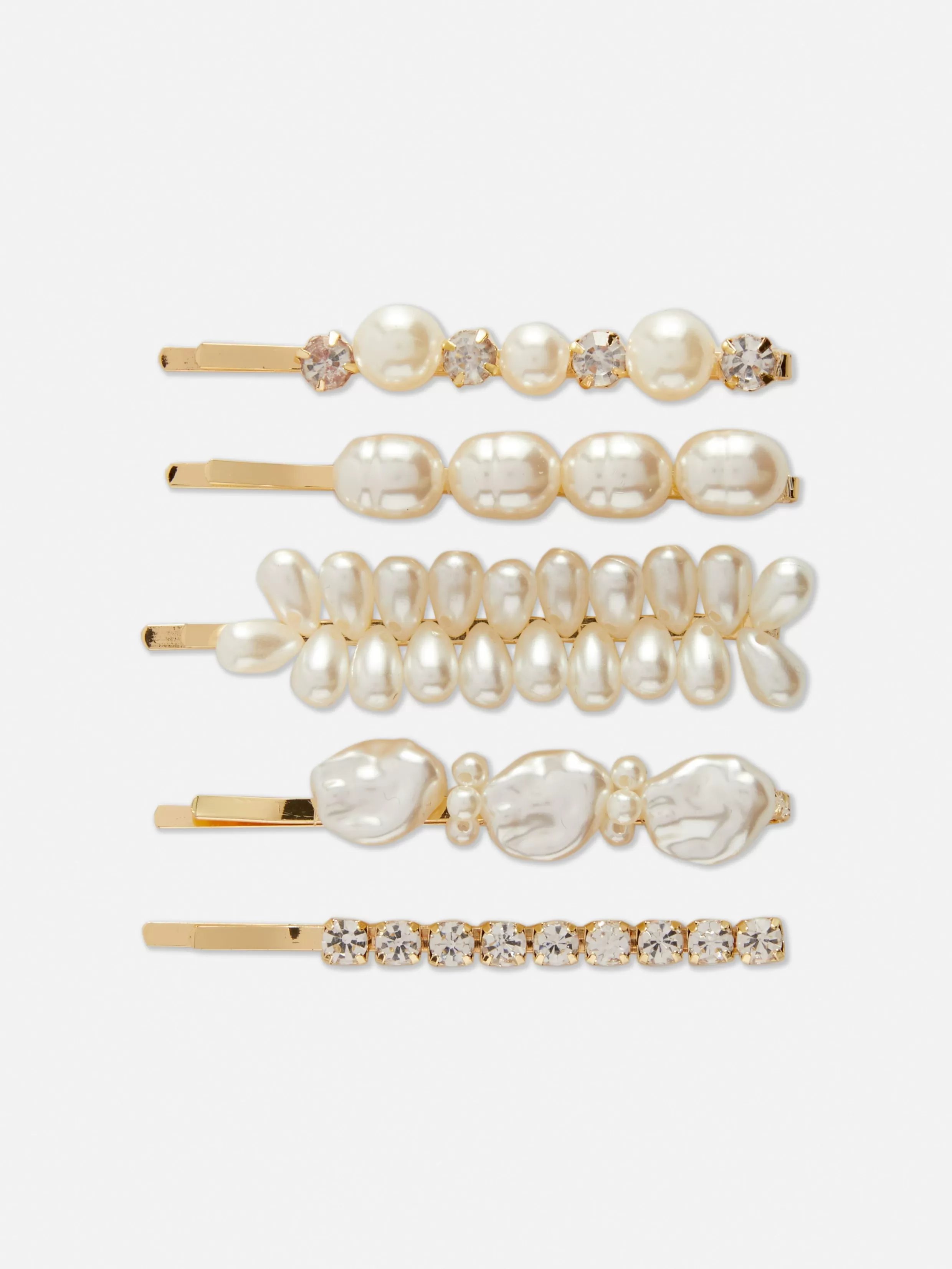 Shop 5-Pack Faux Pearl Hair Slides Women Hair Accessories