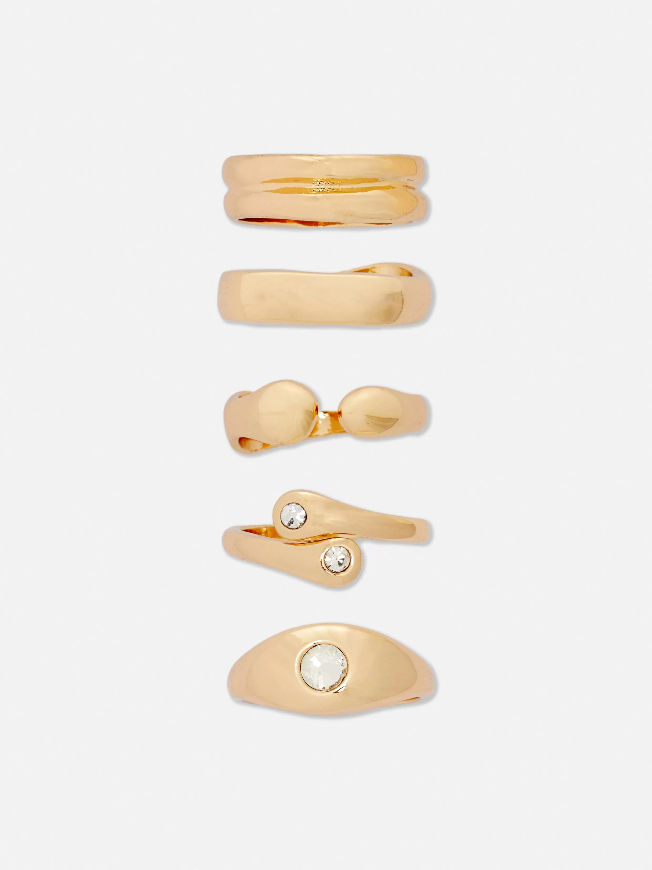 Clearance 5-Pack Multi Chunky Rings Women Jewelry