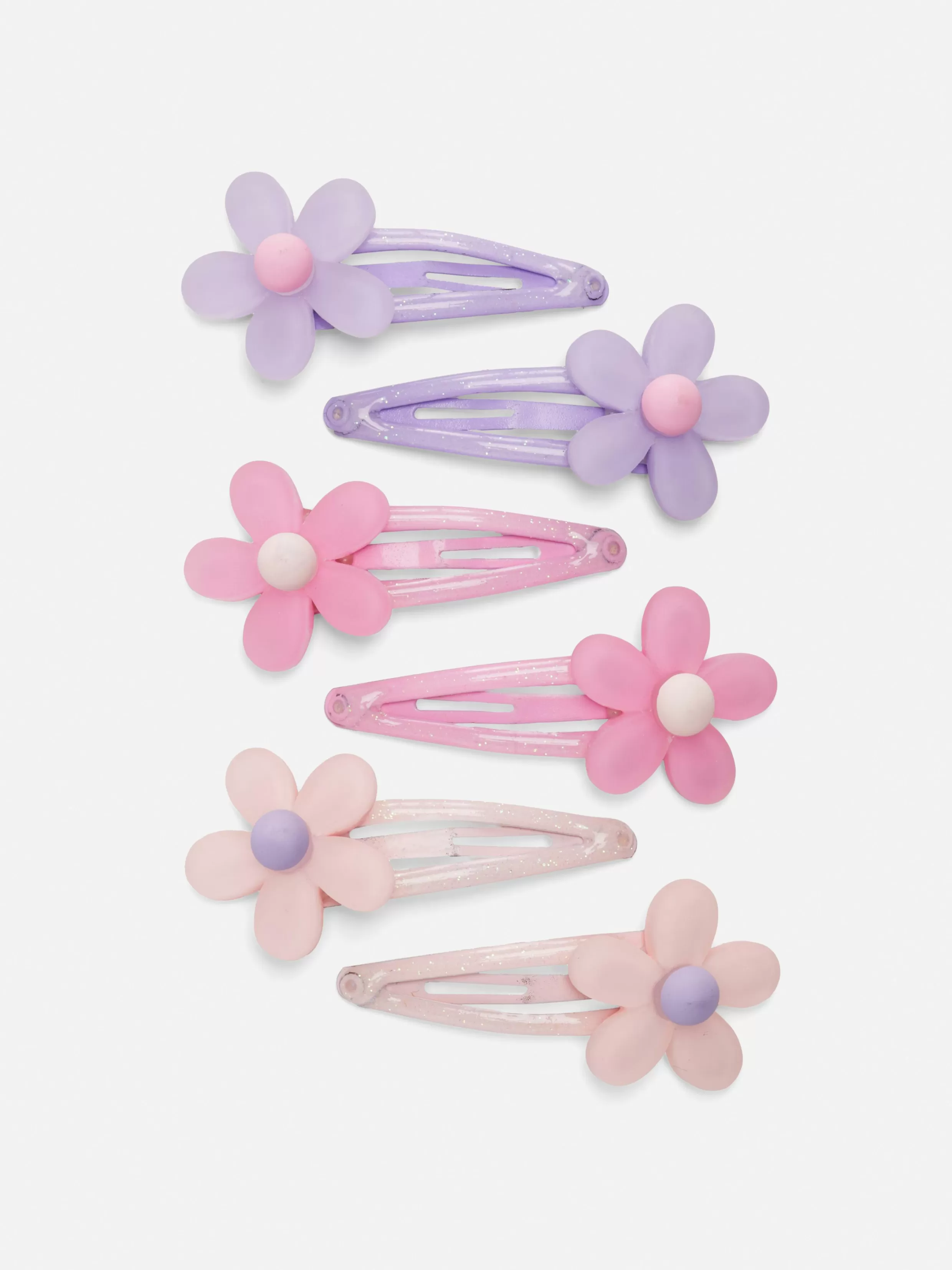 Best 6-Pack Flower Snap Hair Clips Kids Hair Accessories