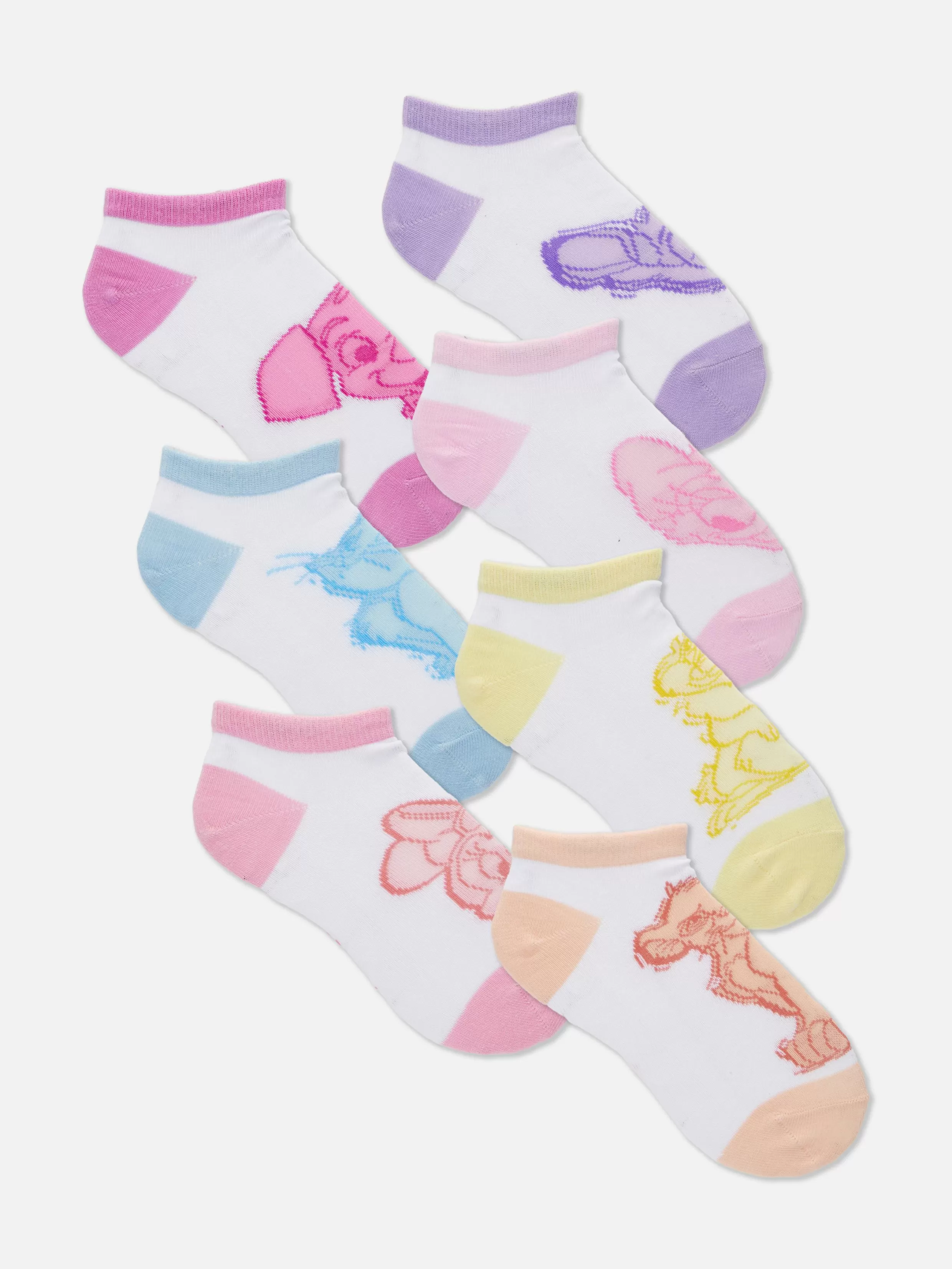 Clearance 7-Pack Disney Characters Sneaker Socks Kids Socks And Tights