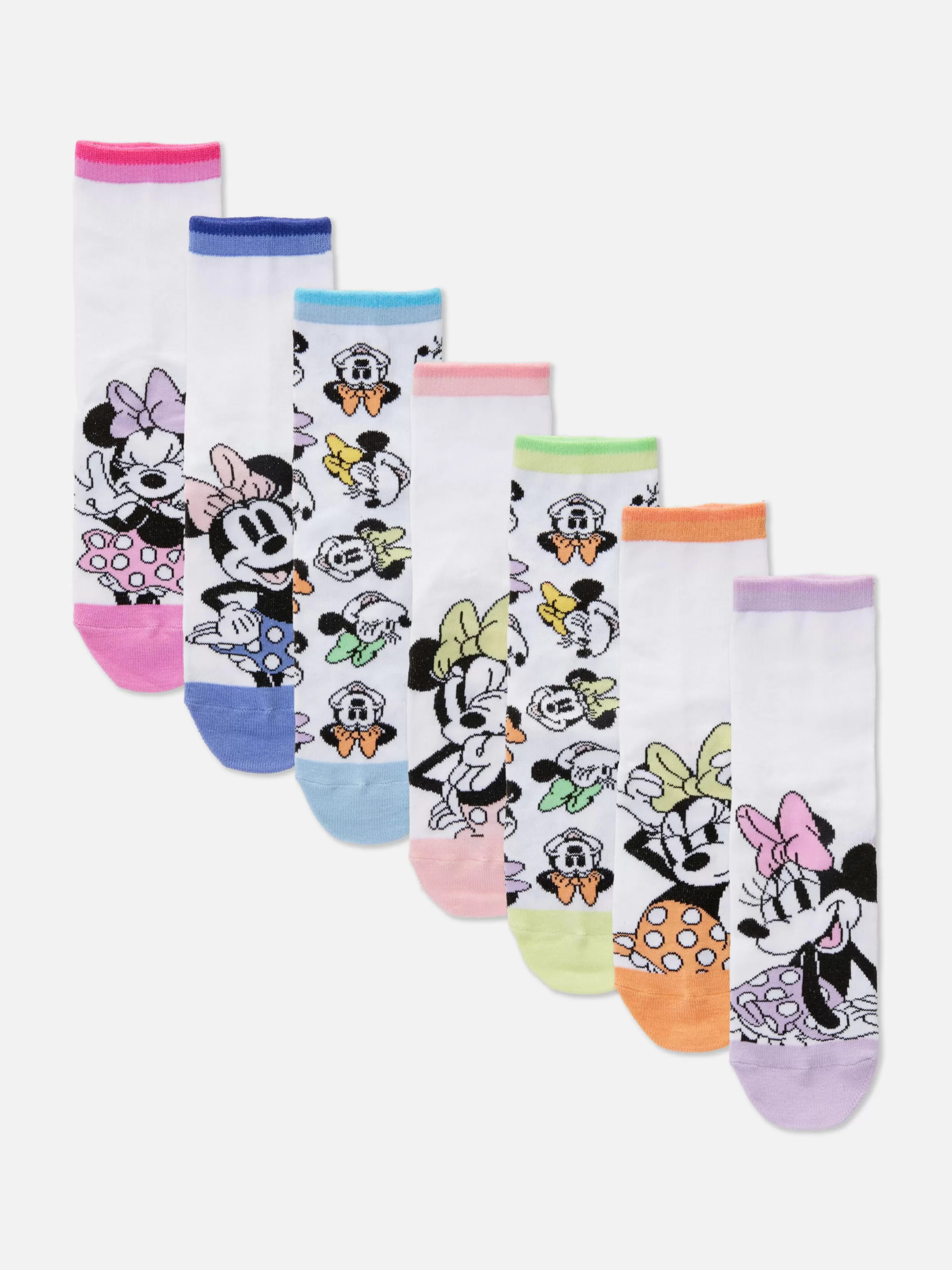 Store 7-Pack Disney’s Minnie Mouse Ankle Socks Kids Socks And Tights