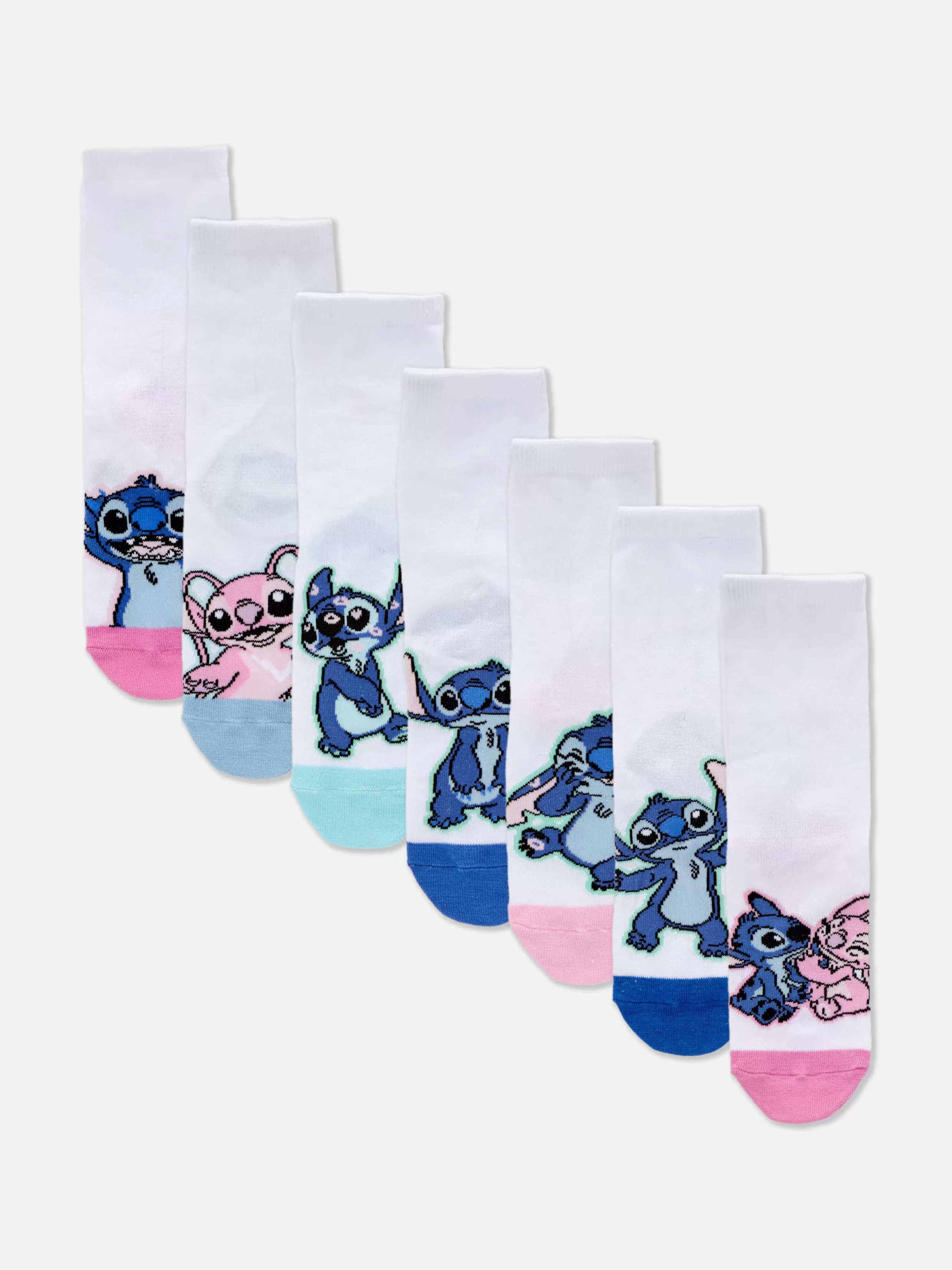 Cheap 7-pack Disney’s Stitch And Angel Ankle Socks Kids Socks And Tights