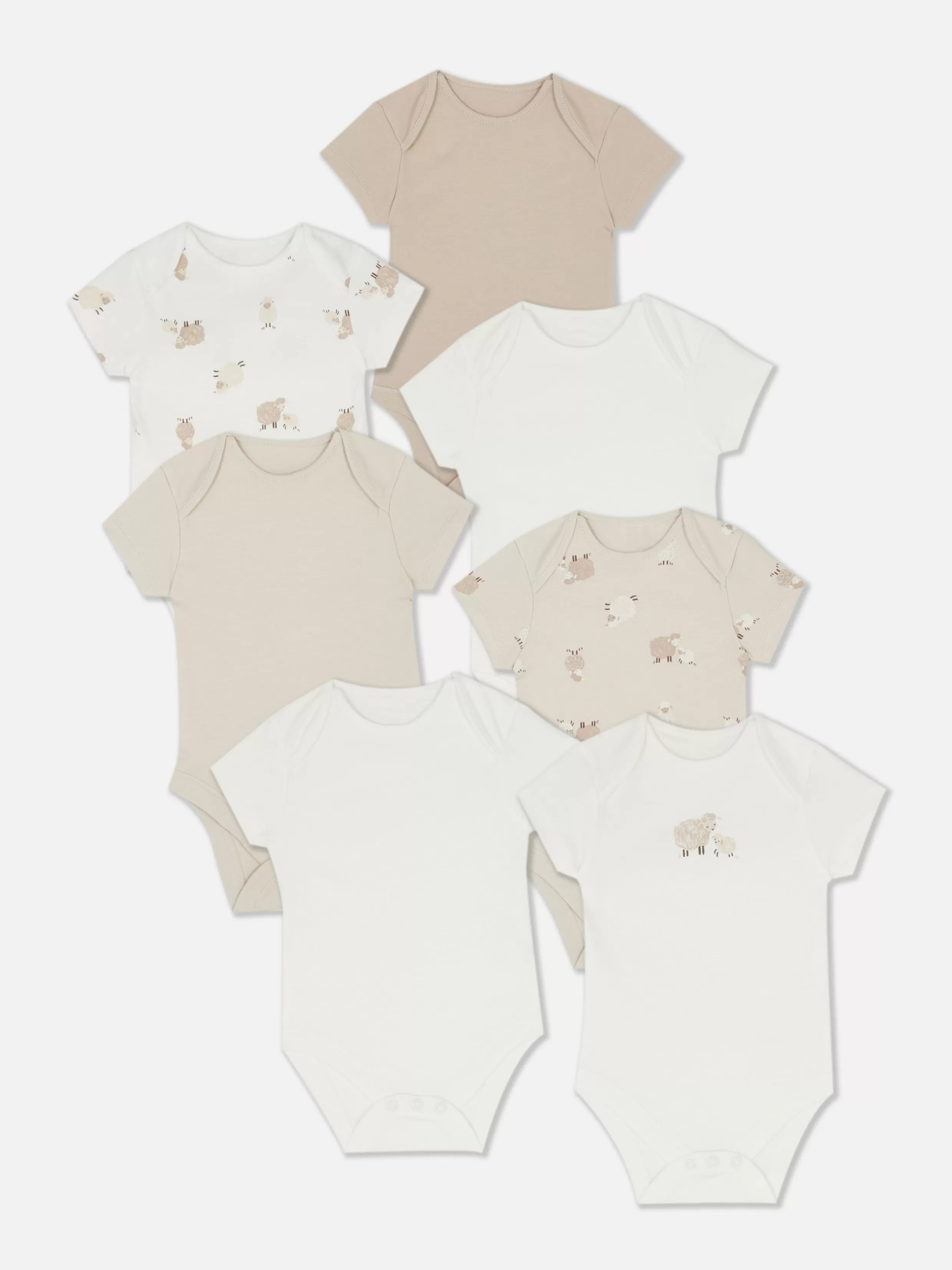 New 7-Pack Lamb Short Sleeve Bodysuits Bodysuits And Tanks