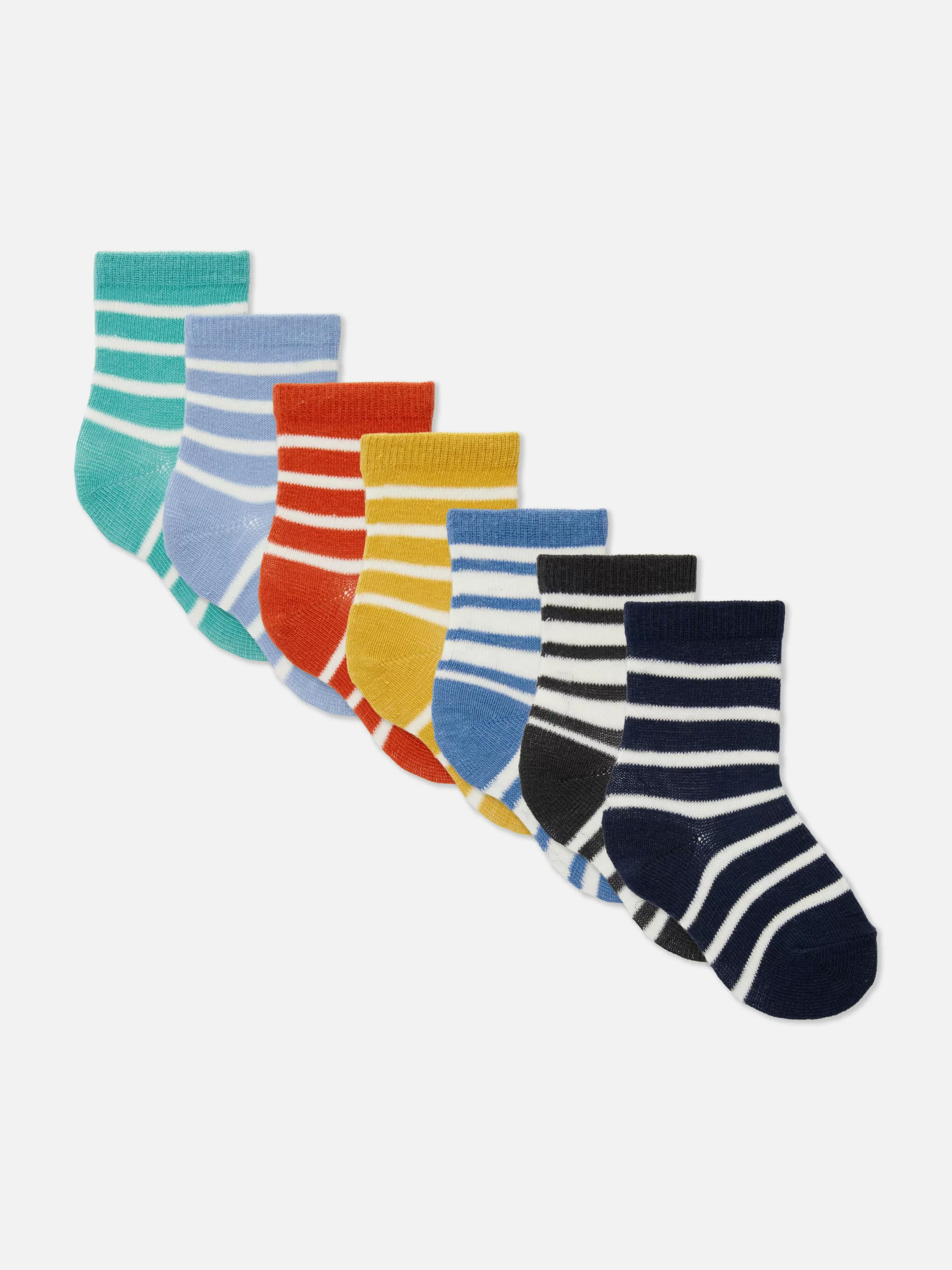 Fashion 7-Pack Striped Socks BOY Socks And Tights