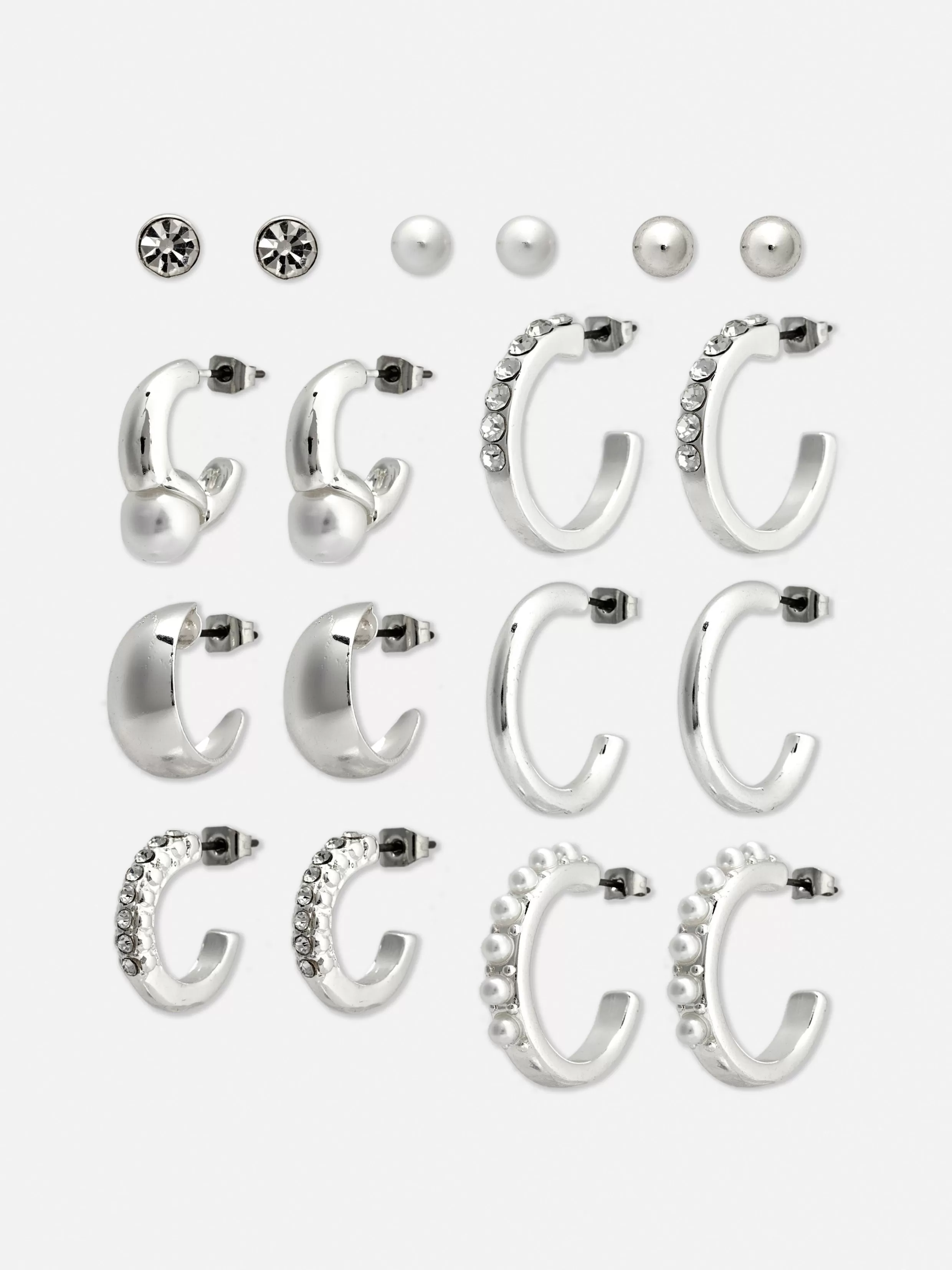 Sale 9-Pack Stud And Hoop Earrings Women Jewelry