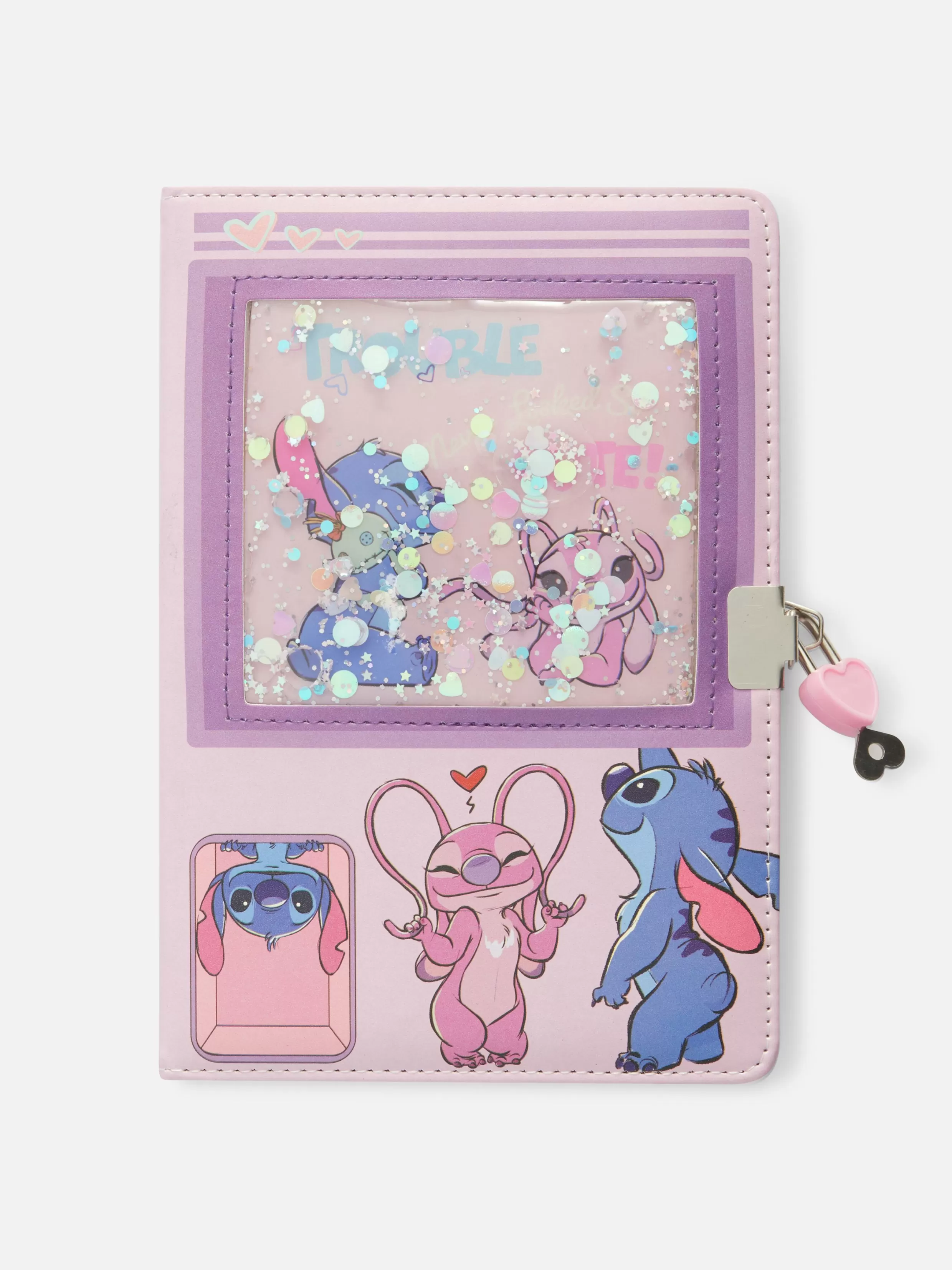 Fashion A5 Disney's Stitch Notebook With Lock Kids Notebooks