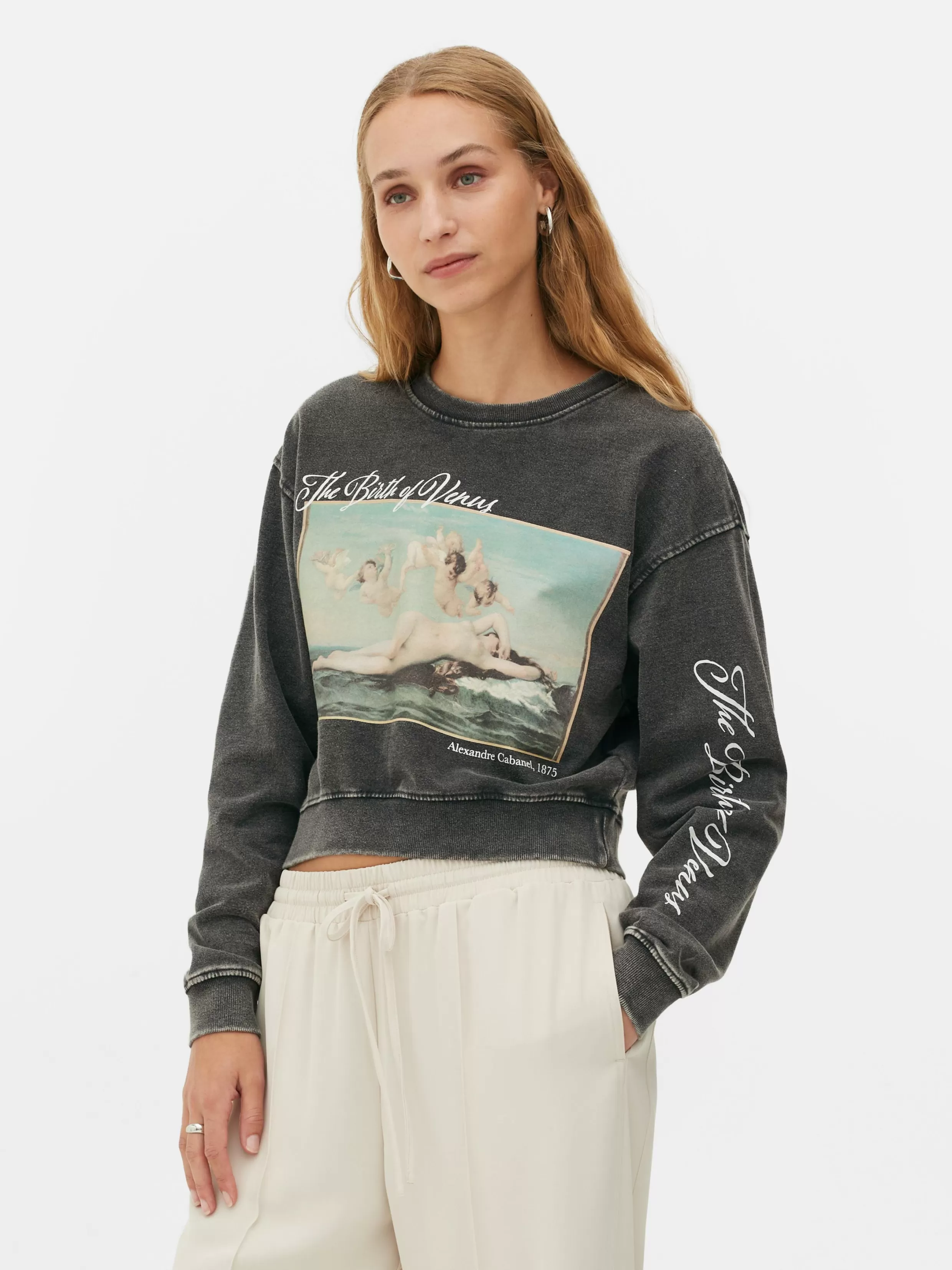 Clearance Alexandre Cabanel Cropped Sweatshirt Women Hoodies And Sweatshirts