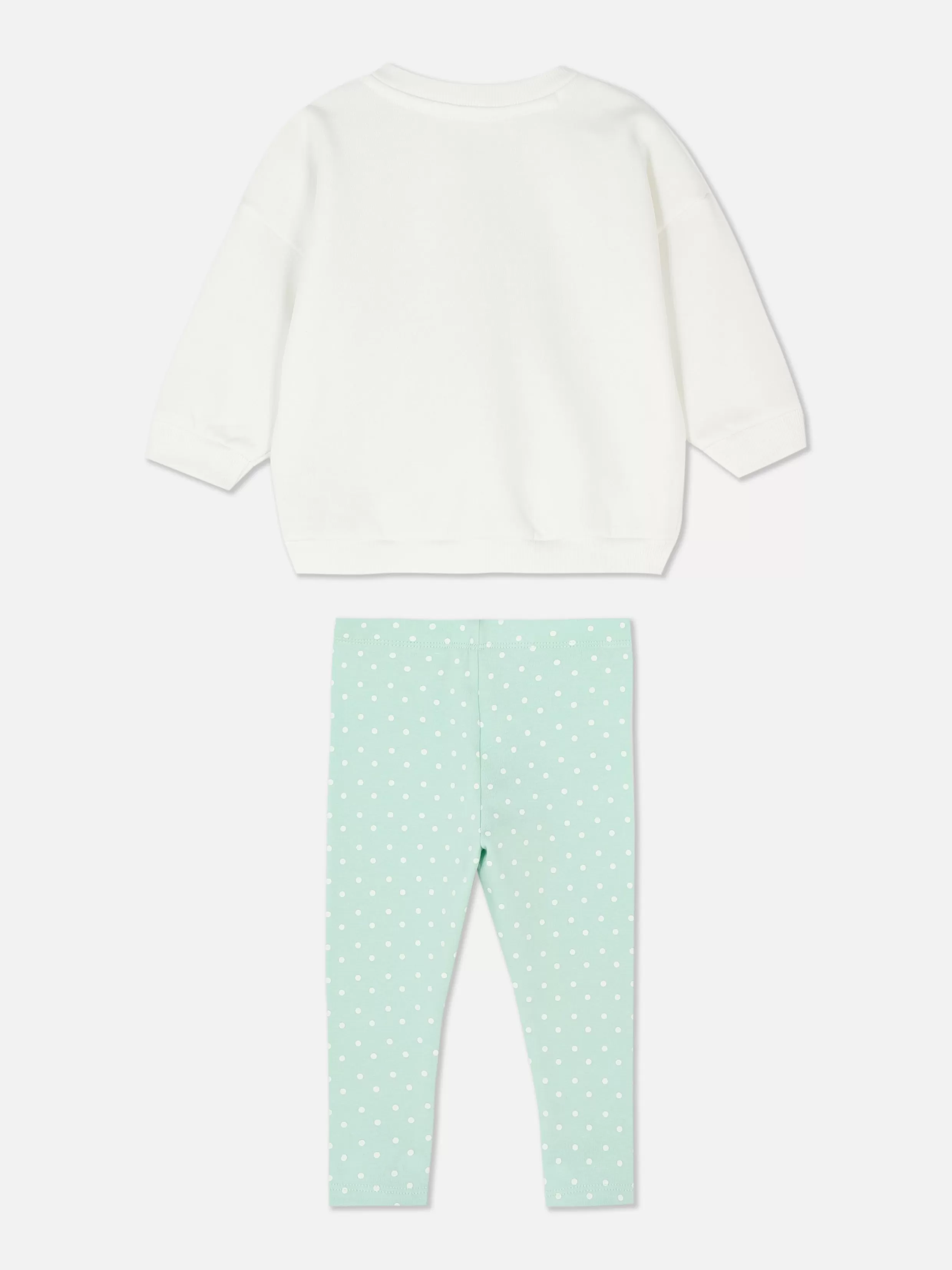 Cheap Ballerina Sweatshirt And Polka Dot Leggings Set Sets And Outfits