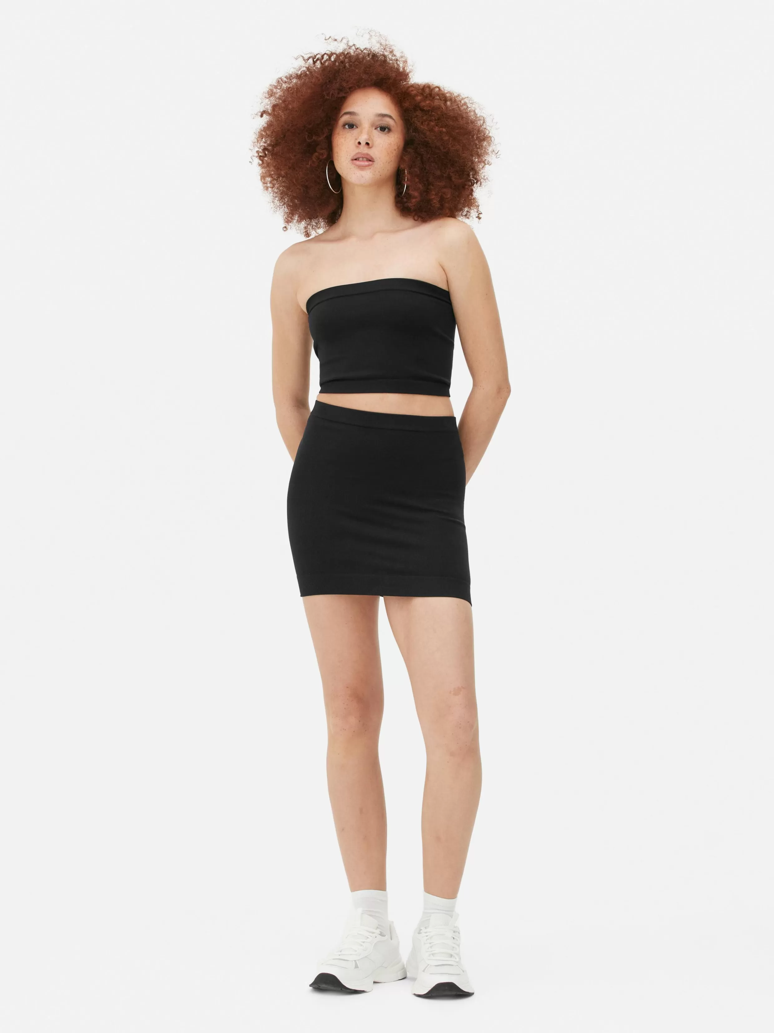 Shop Bandeau Rib Crop Top Women Tops And T-Shirts