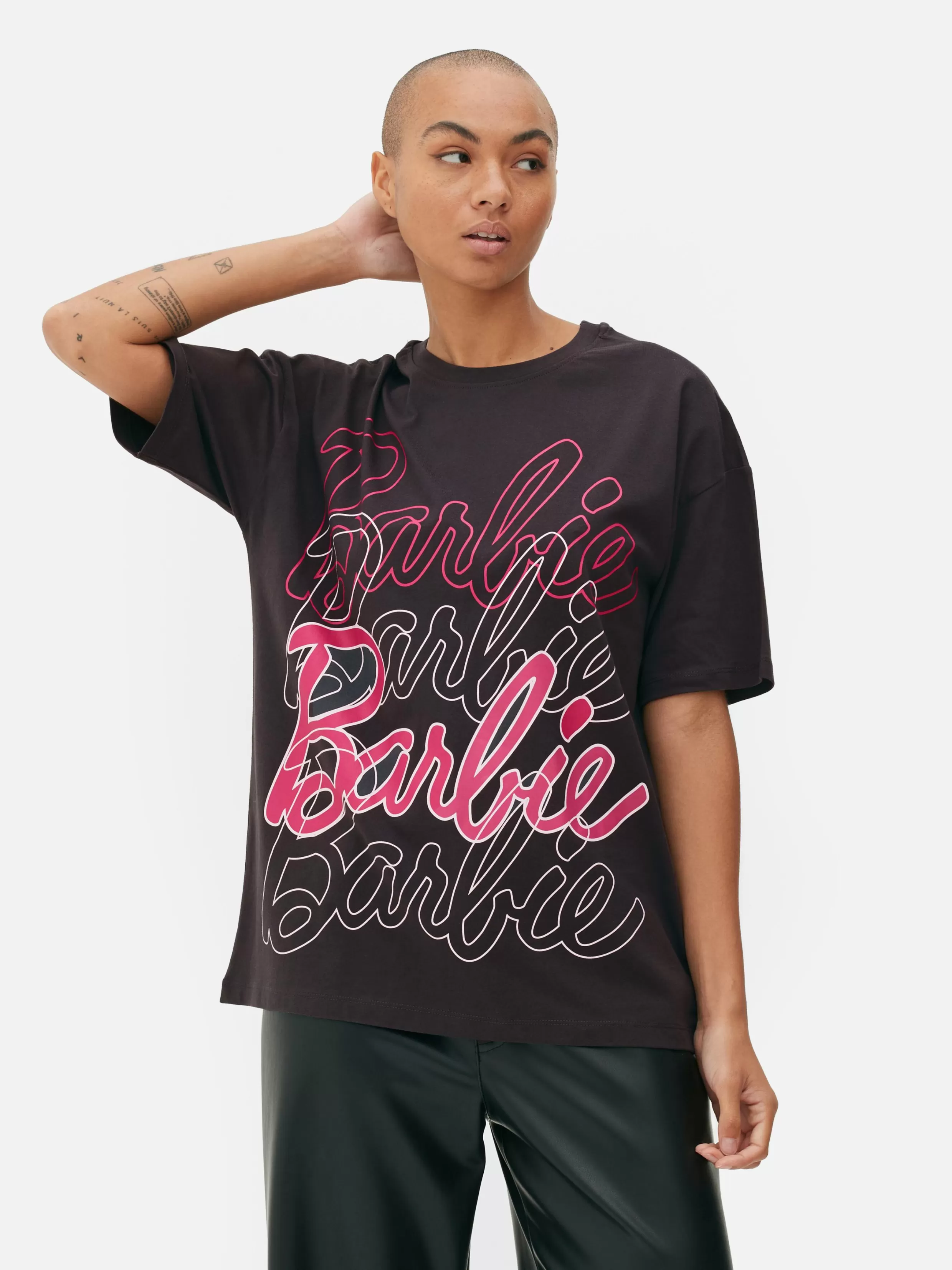 Cheap Barbie Logo Oversized T-Shirt Women Tops And T-Shirts