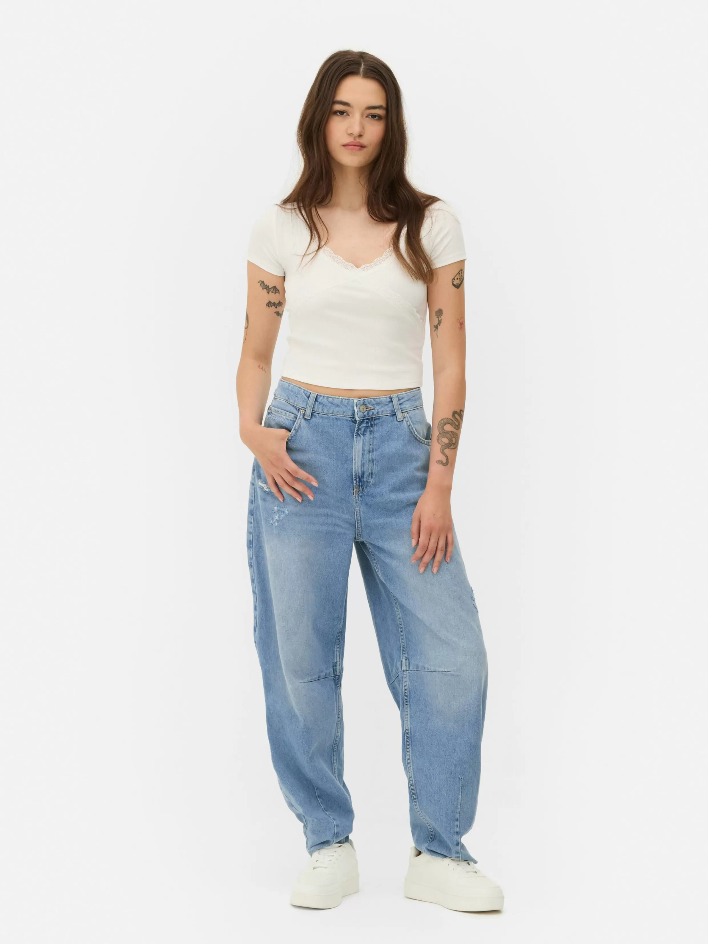 Fashion Barrel Leg Jeans Women Jeans