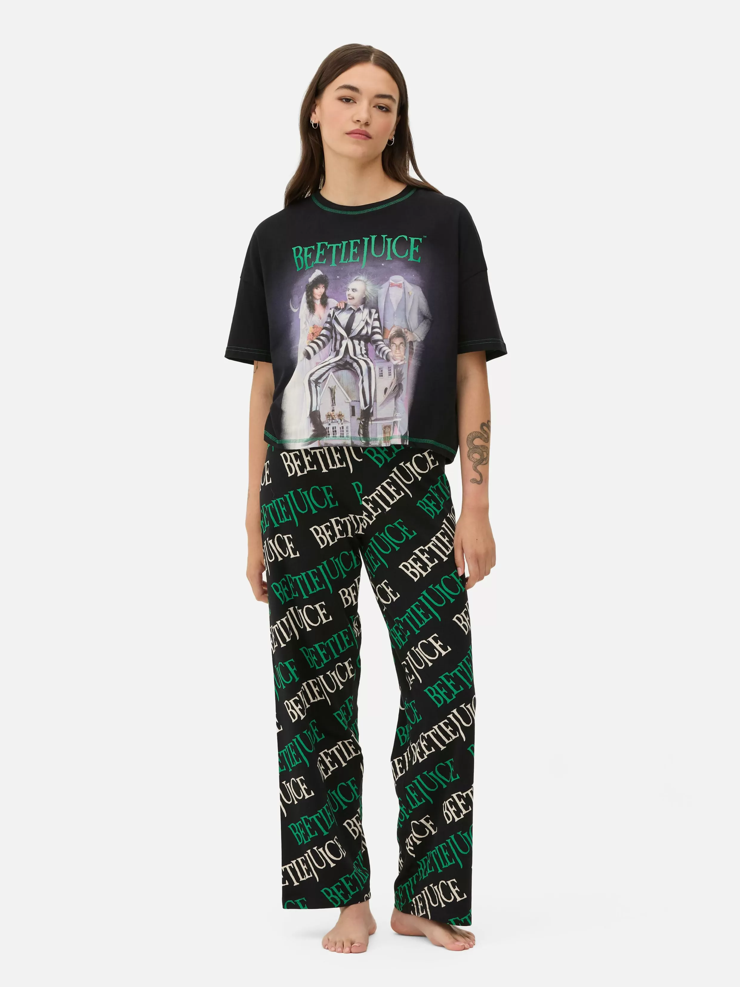 Flash Sale Beetlejuice Logo Pajama Set Women Beetlejuice | Pajama Sets