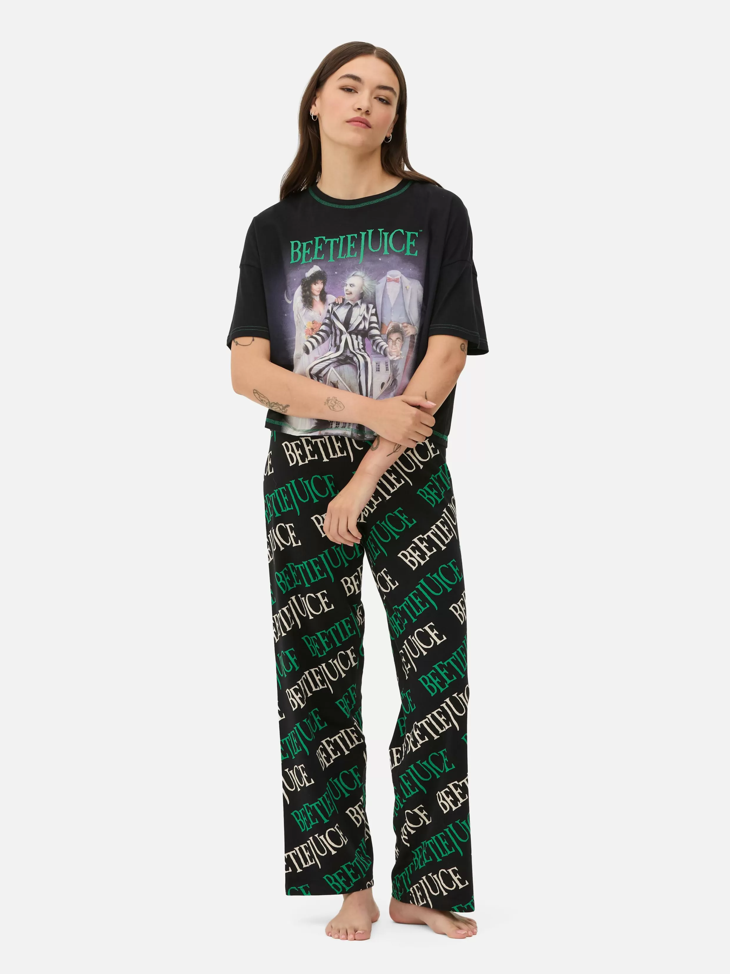 Flash Sale Beetlejuice Logo Pajama Set Women Beetlejuice | Pajama Sets