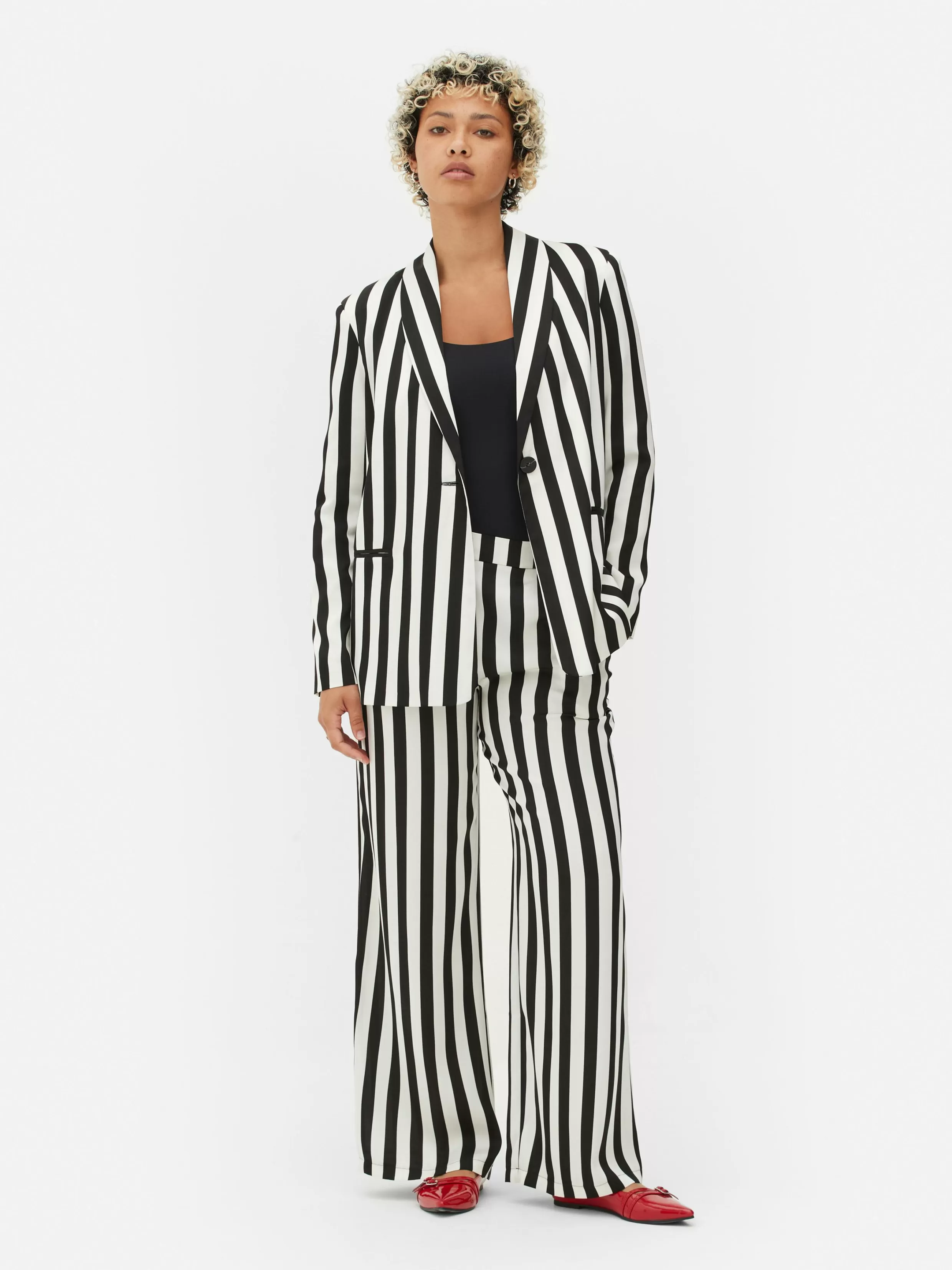 Sale Beetlejuice X Colleen Atwood Striped Blazer Women Gothic Clothing | Blazers