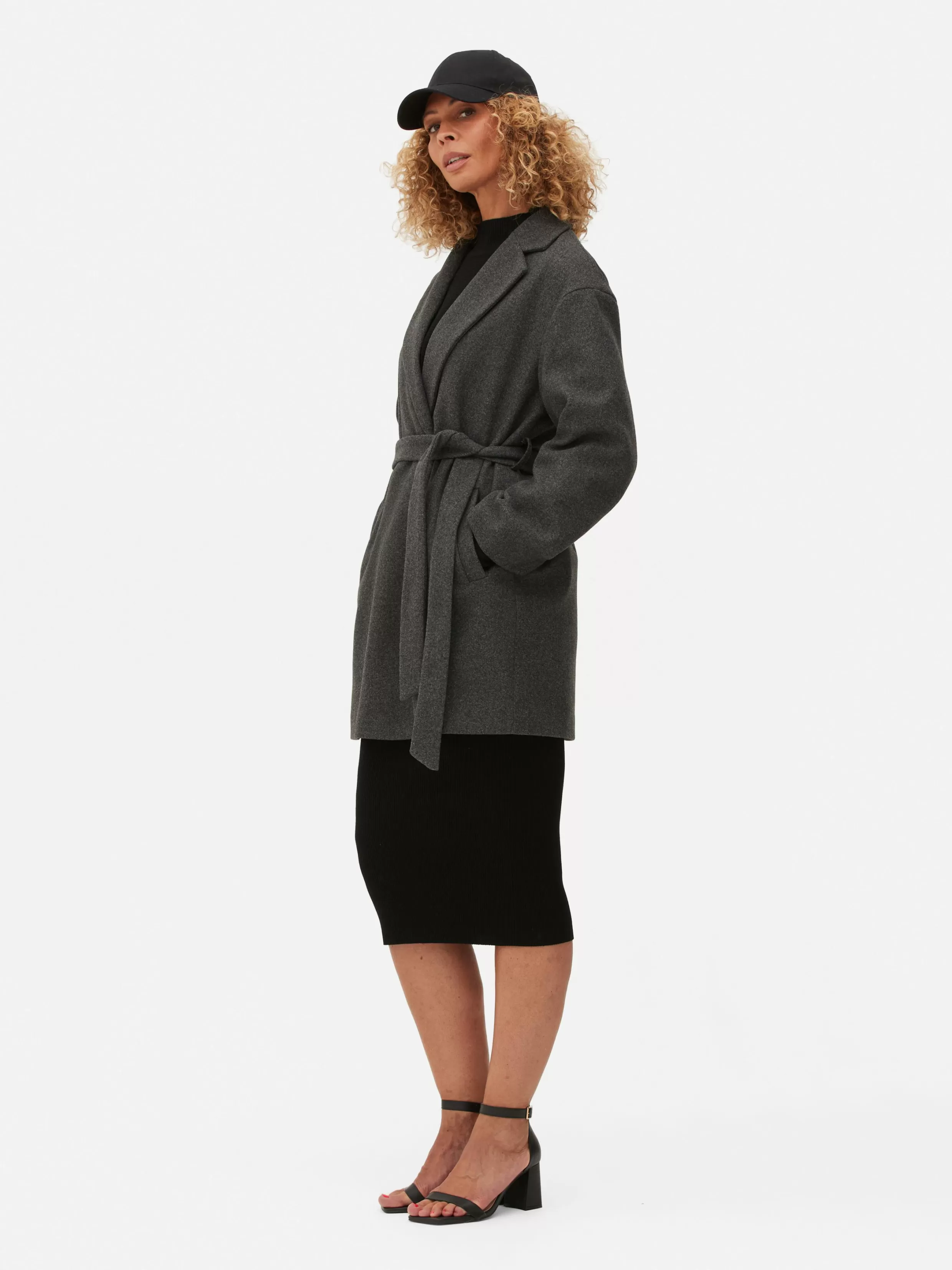 Outlet Belted Wrap Coat Women Coats And Jackets