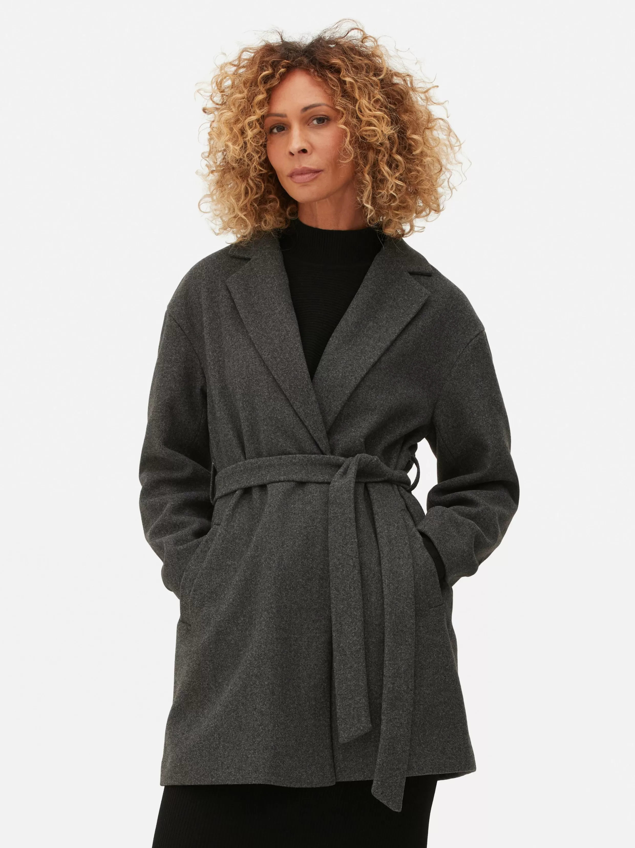 Outlet Belted Wrap Coat Women Coats And Jackets