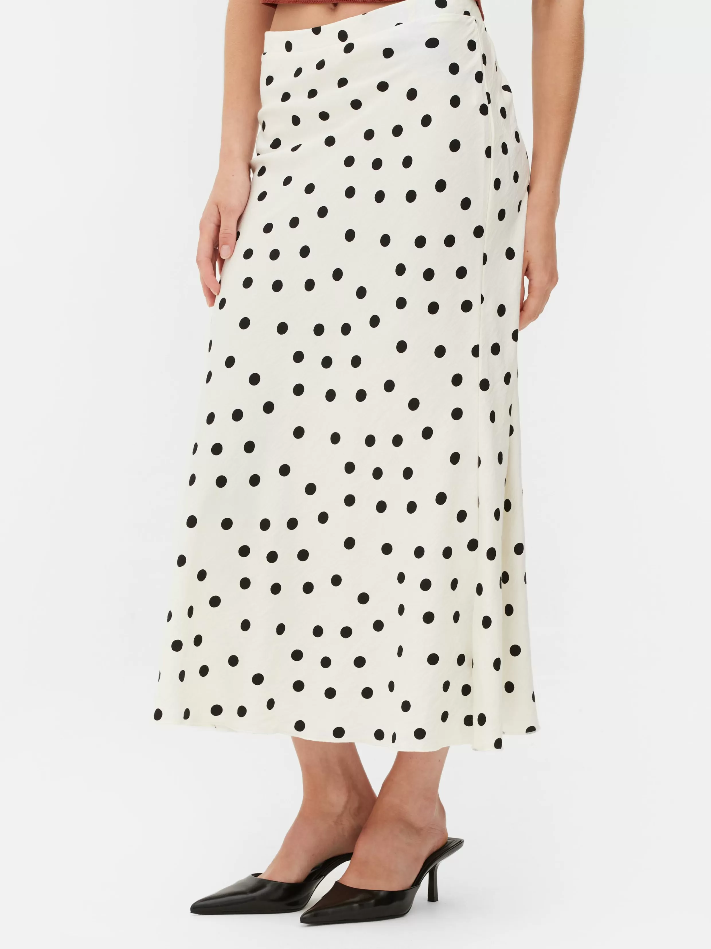 Online Bias-Cut Midi Skirt Women Skirts