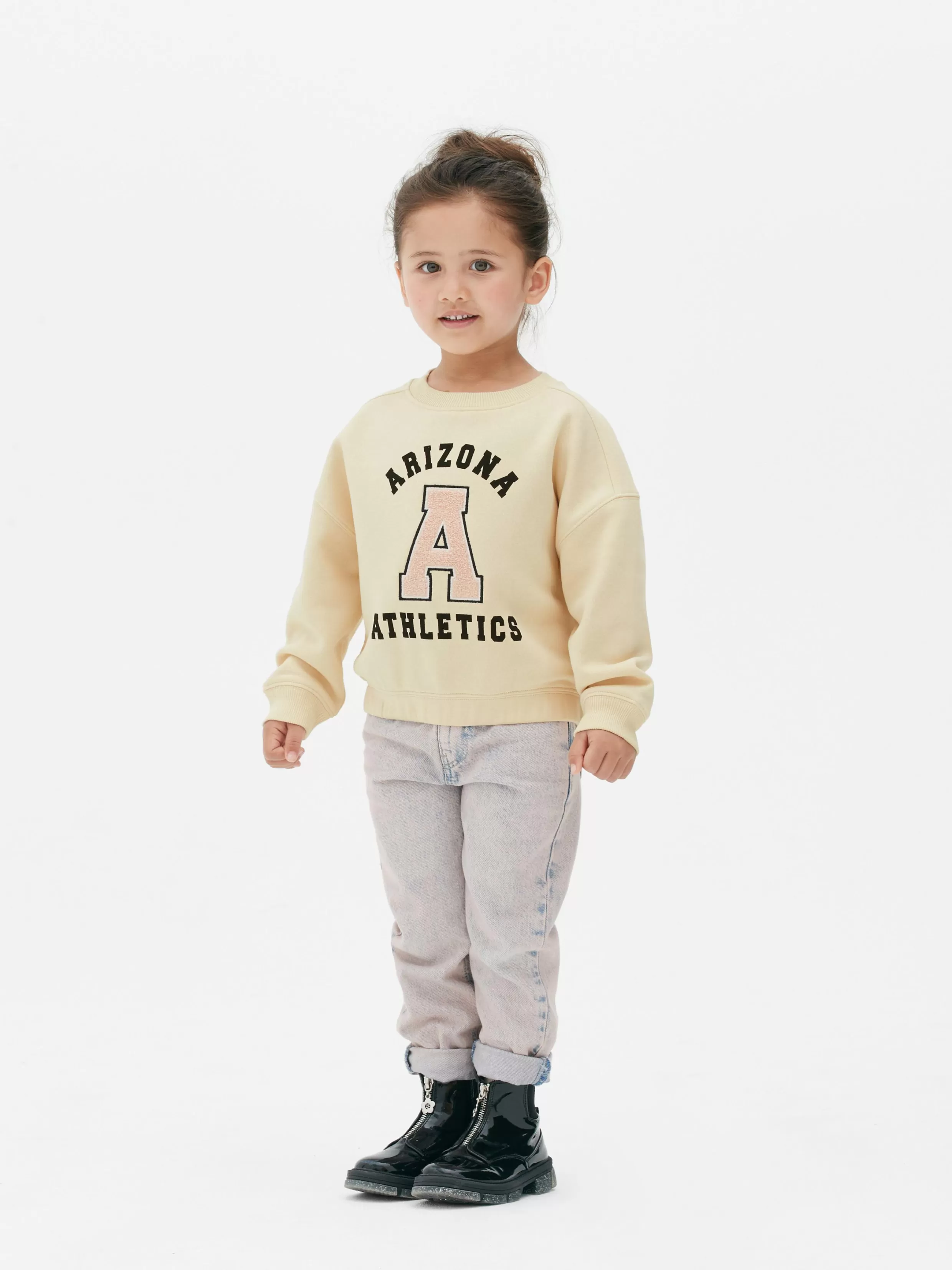 Hot Bouclé Letter Collegiate Sweatshirt Kids Hoodies And Sweatshirts