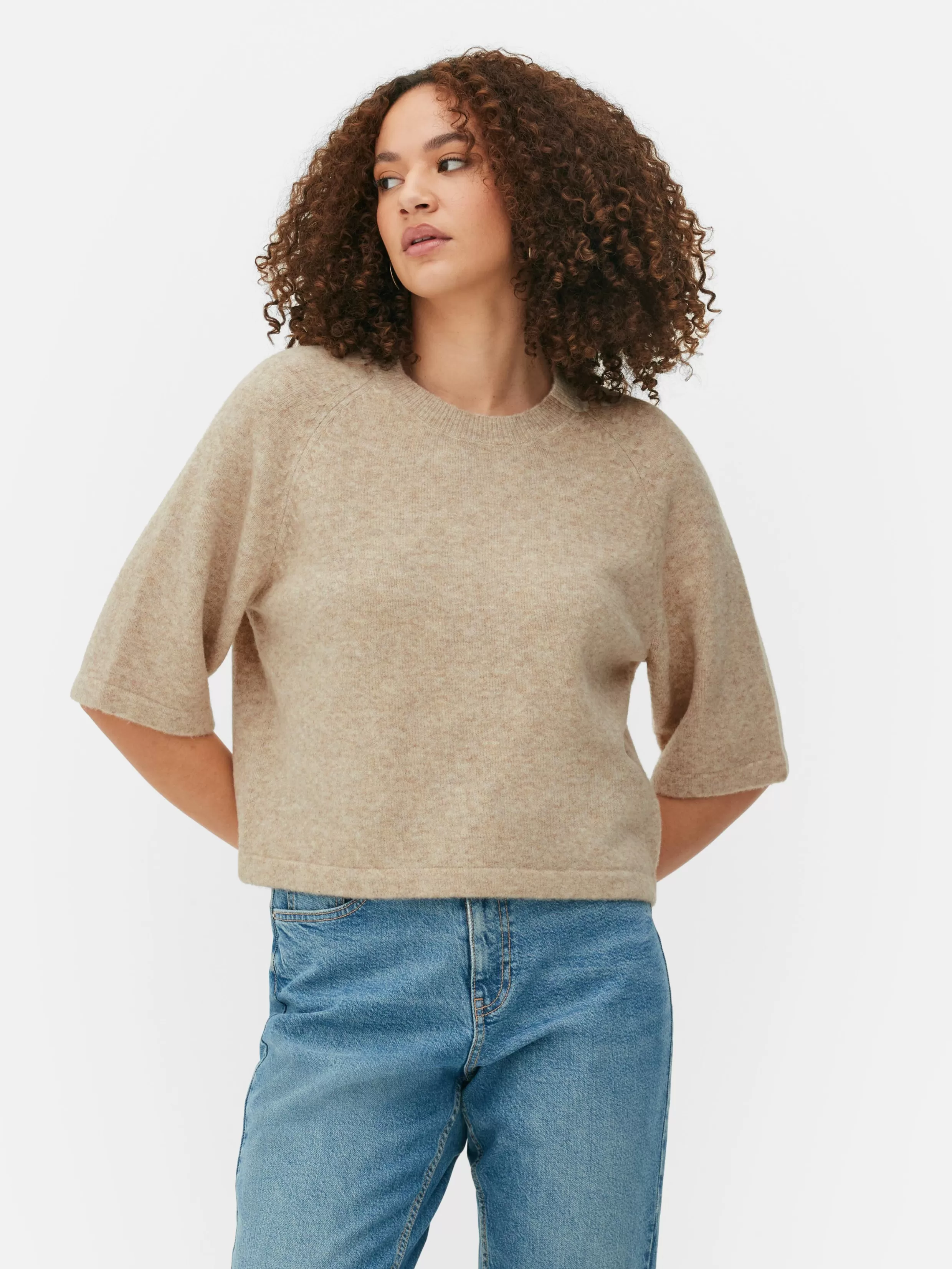 Online Boxy Knit T-Shirt Women Tops And T-Shirts