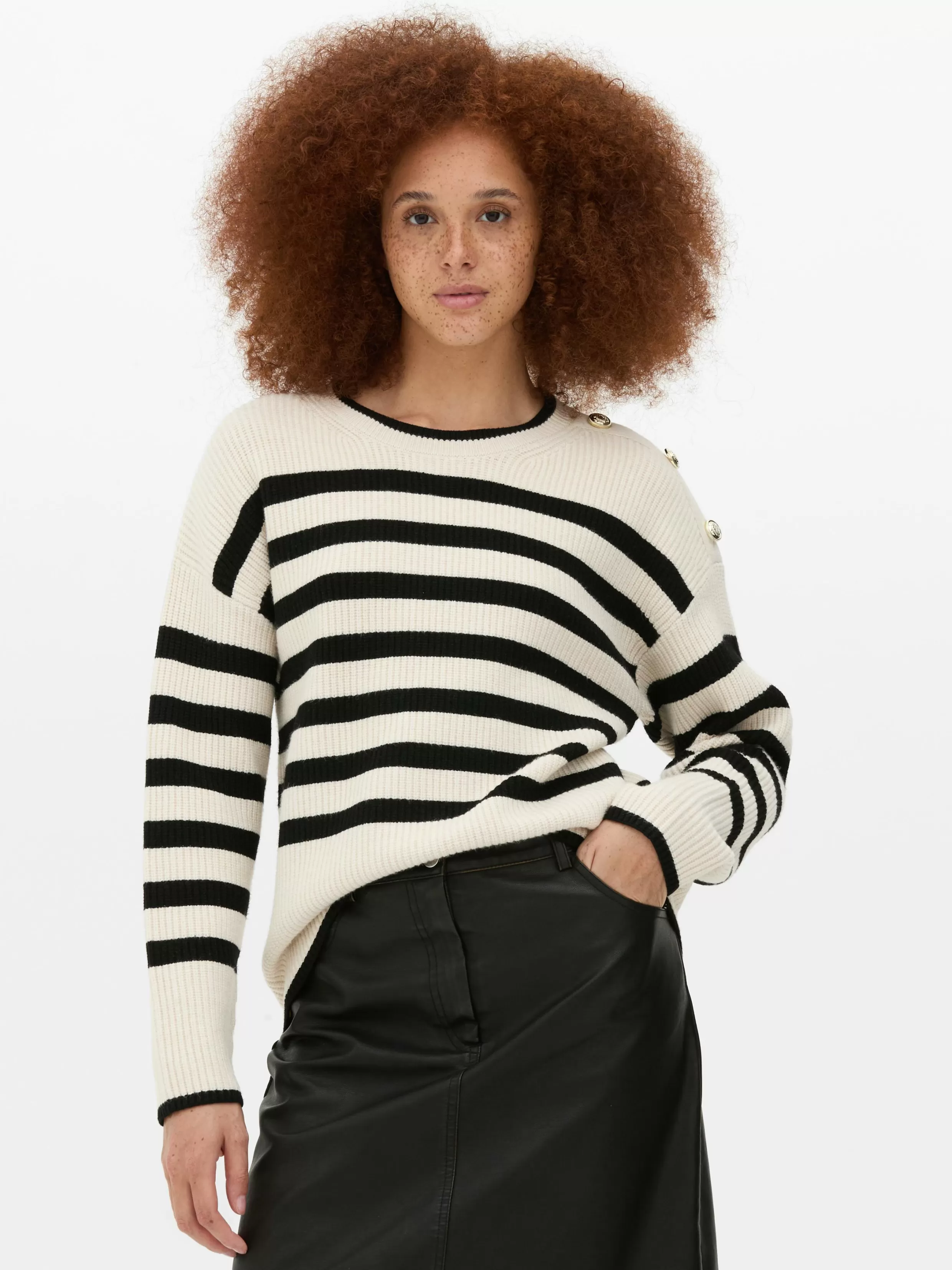 Hot Button Detail Sweater Women Sweaters And Cardigans