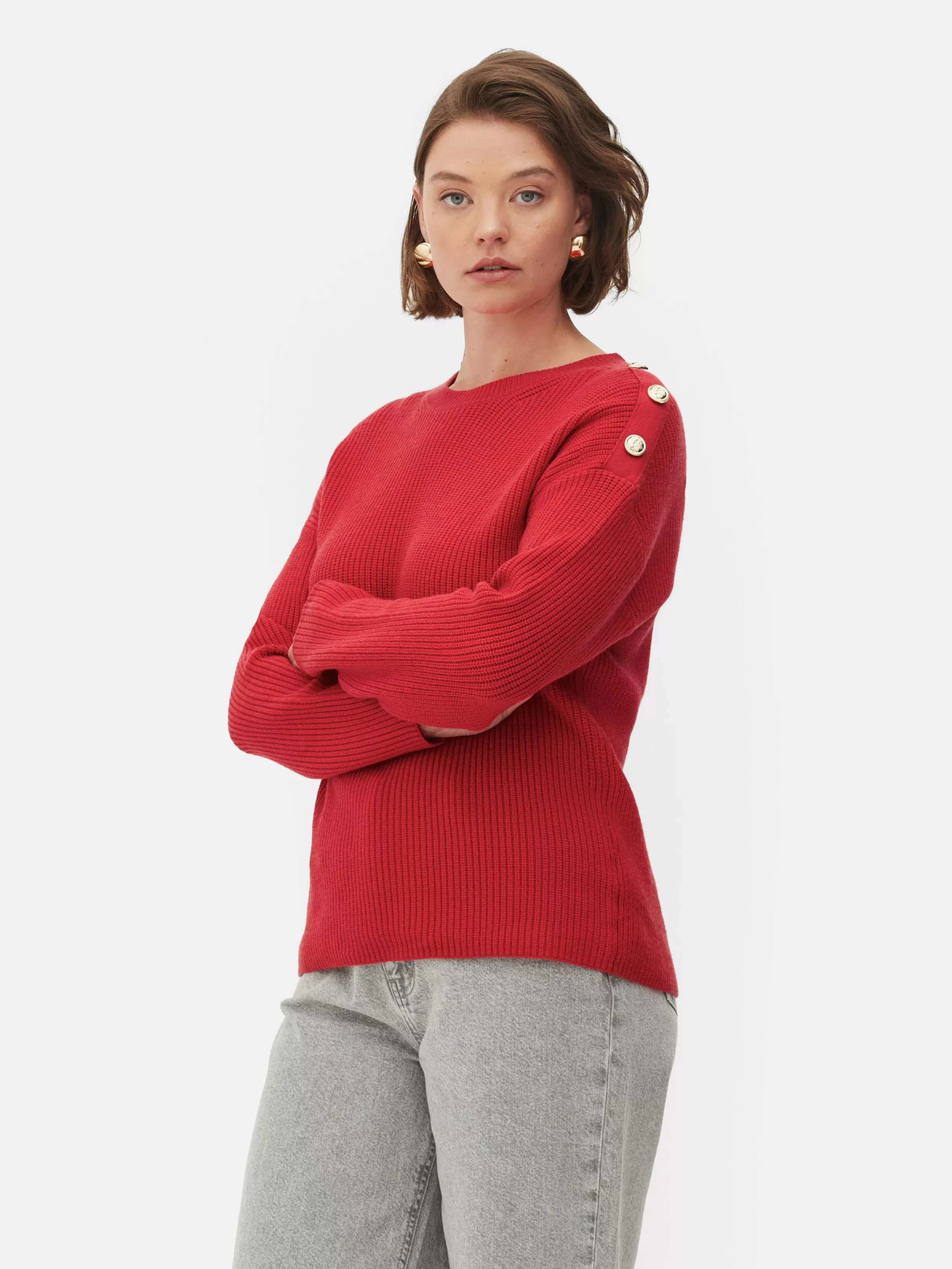 Sale Button Detail Sweater Women Sweaters And Cardigans