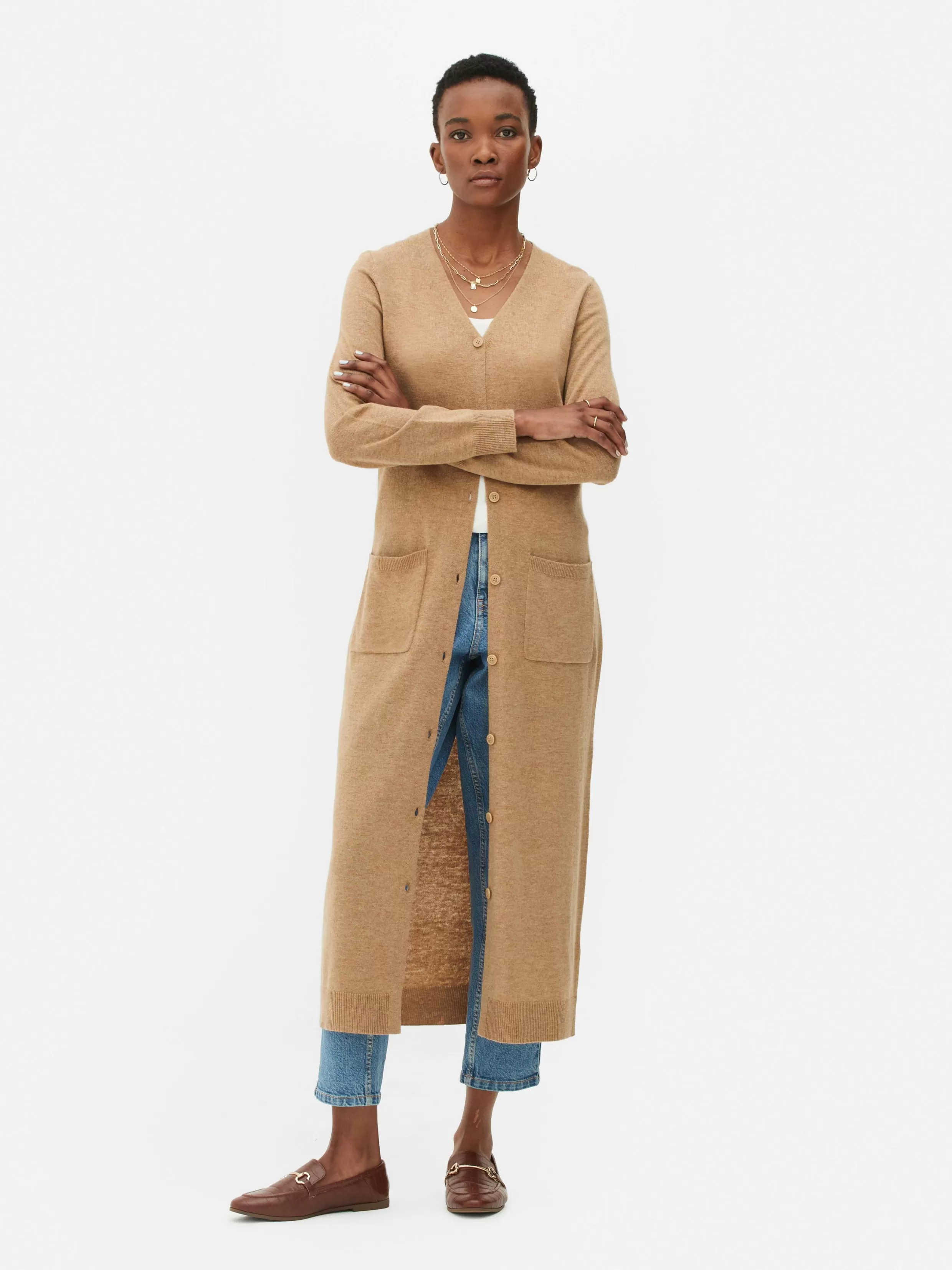 Online Button-Up Maxi Cardigan Women Sweaters And Cardigans