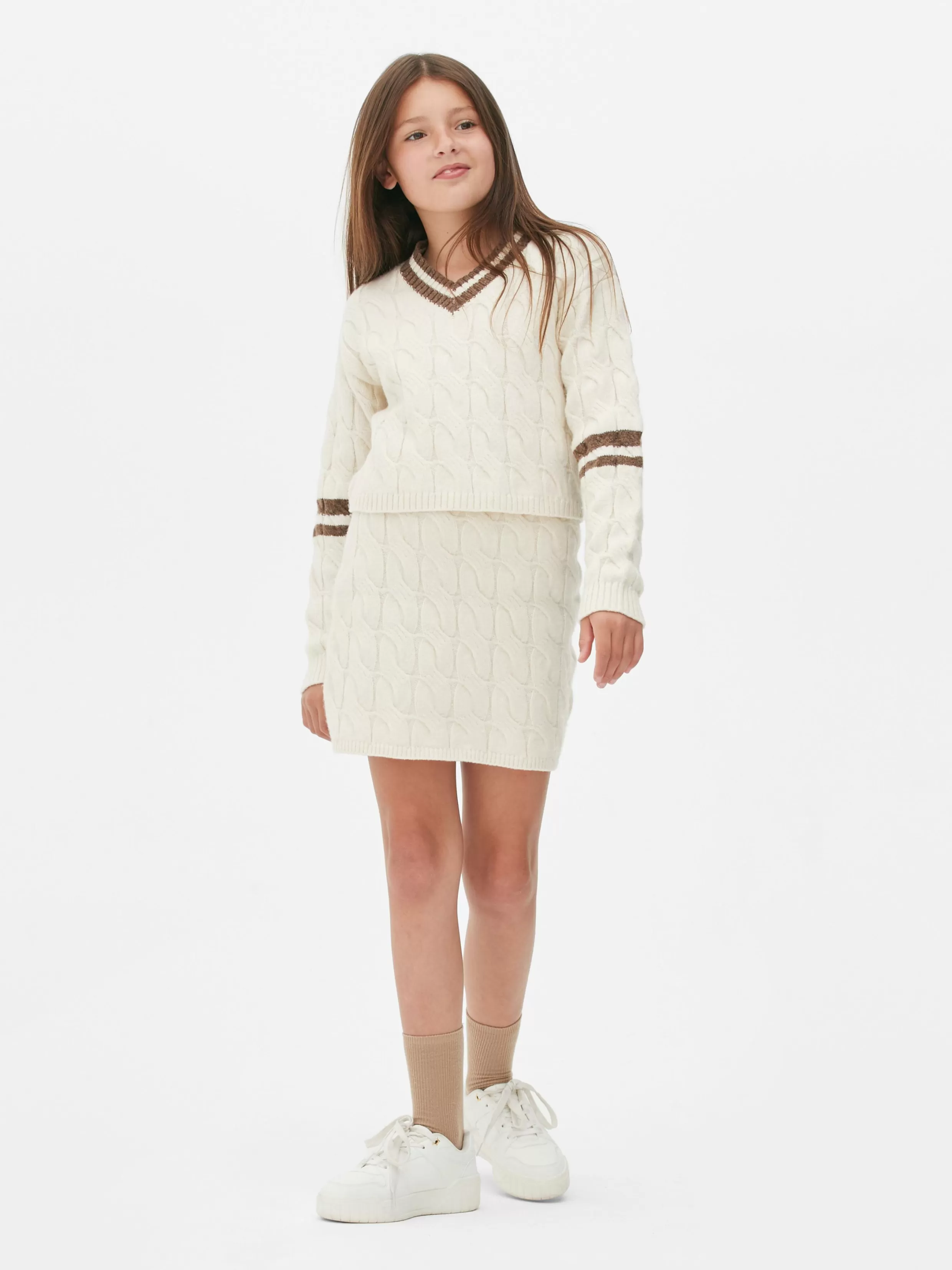 Outlet Cable Knit Sweater And Skirt Set Kids Sets And Outfits