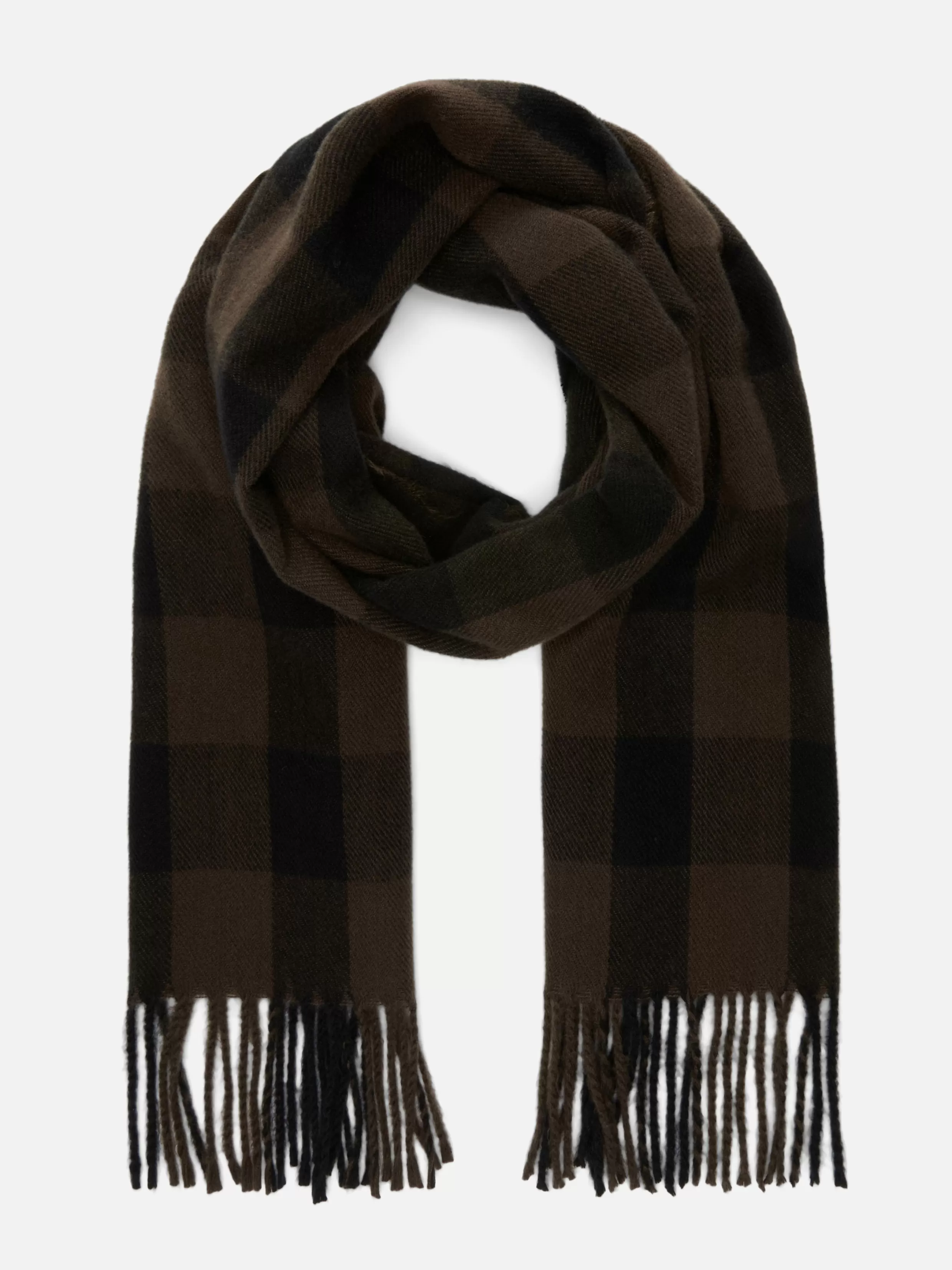 Discount Check Fringe Trim Scarf Hats, Gloves And Scarves