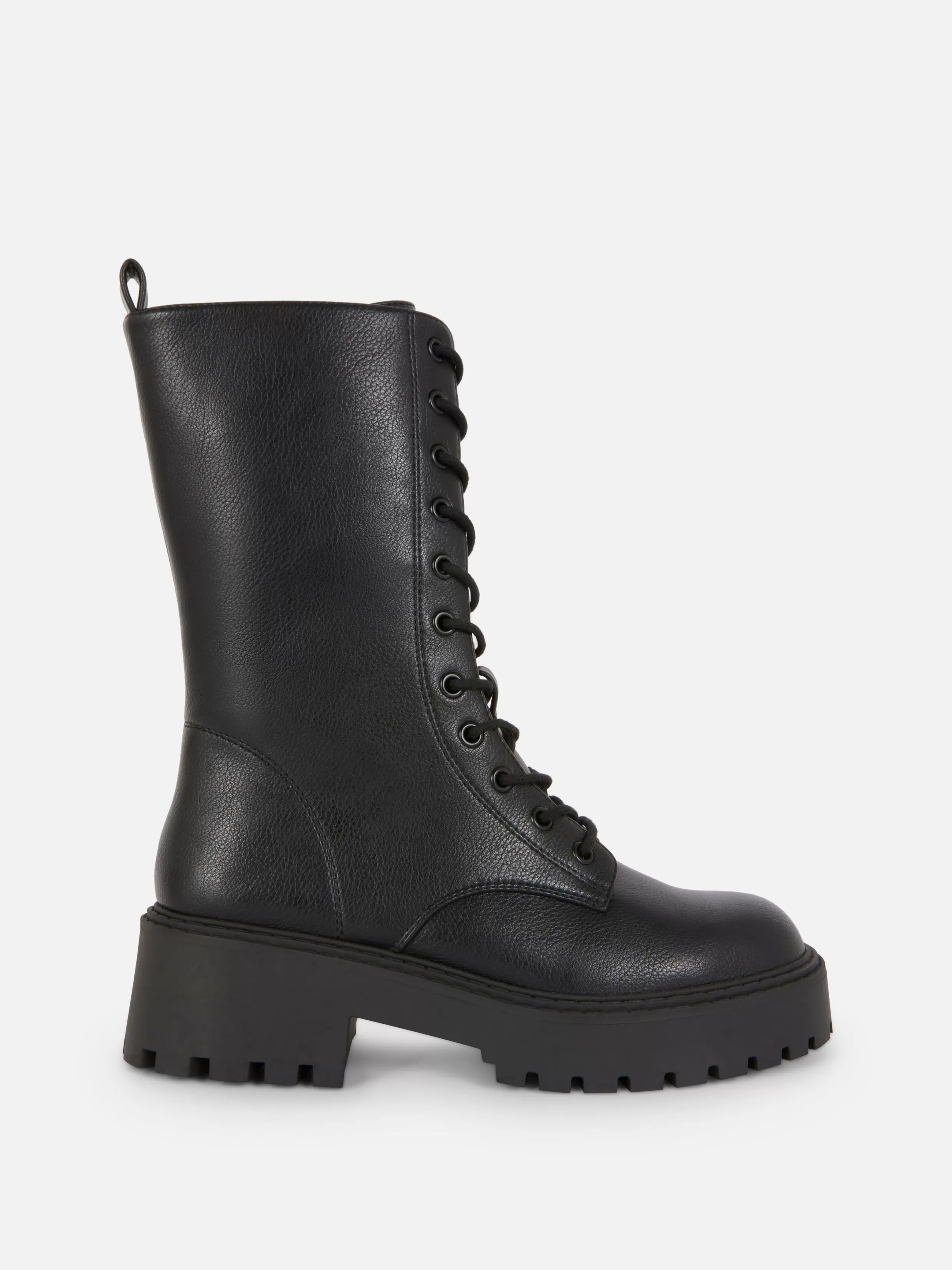 Cheap Chunky Lace-Up Biker Boots Women Gothic Clothing | Boots