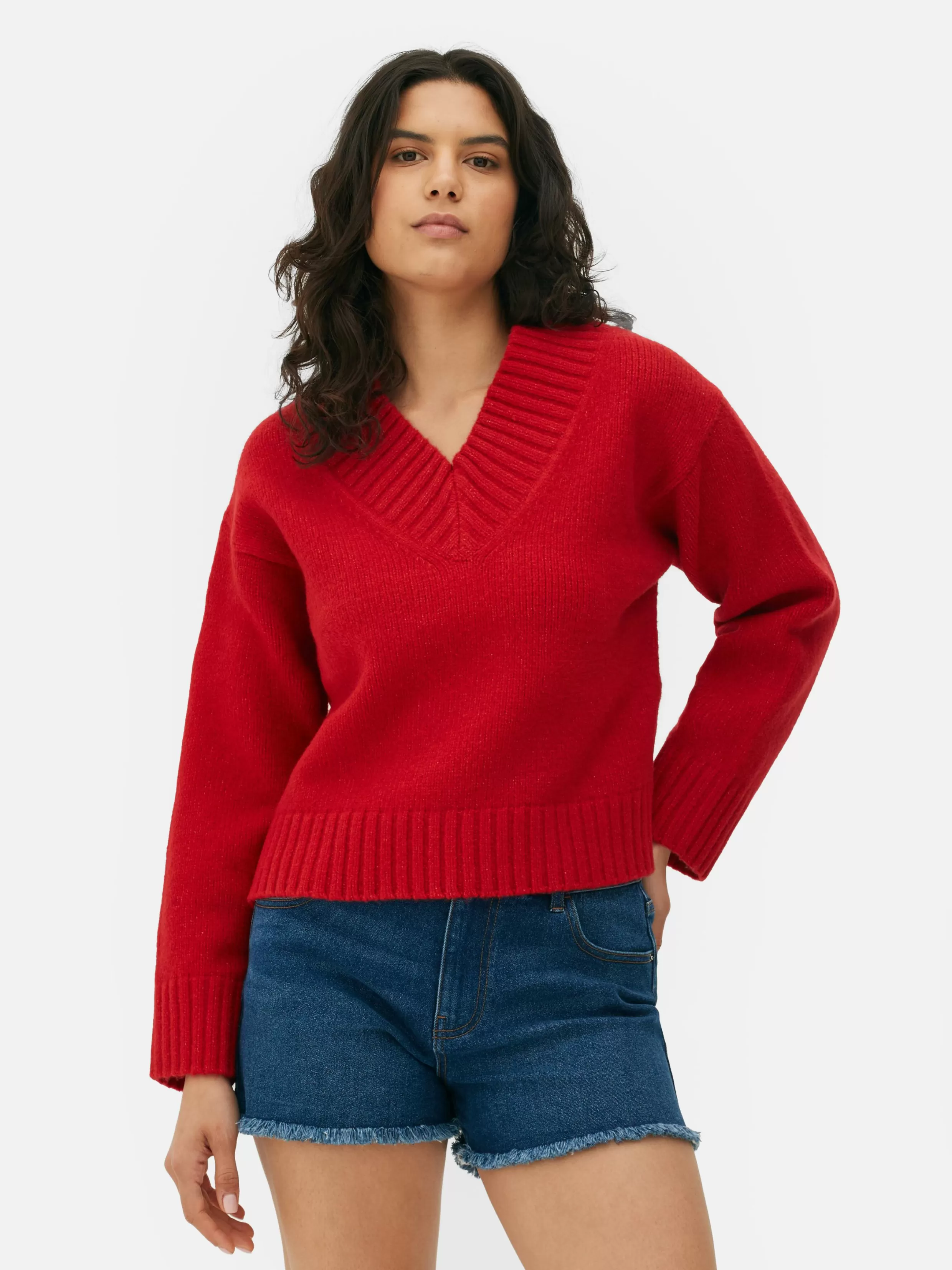 Outlet Chunky V-Neck Sweater Women Sweaters And Cardigans