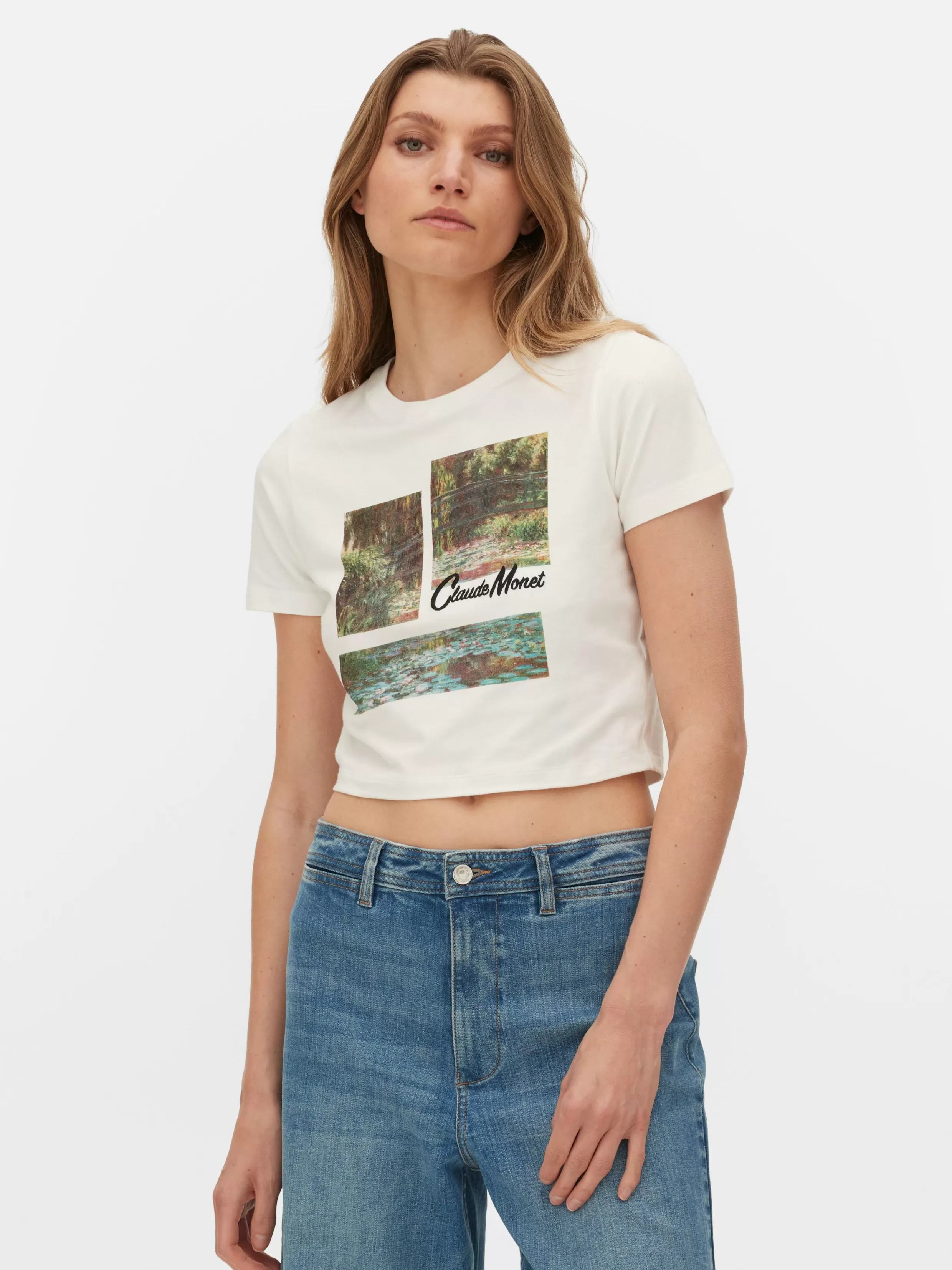 Flash Sale Claude Monet Graphic Cropped T-Shirt Women Graphic Tees And Sweatshirts | Tops And T-Shirts